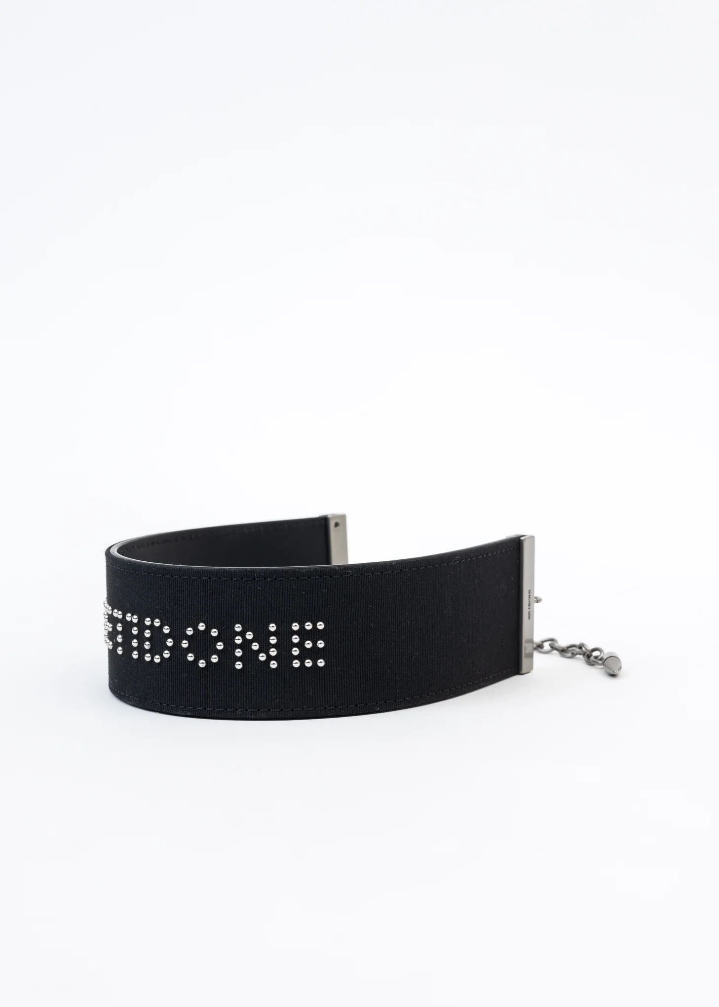 BLACK WE11DONE LOGO STRAP LARGE CHOKER - Image 4