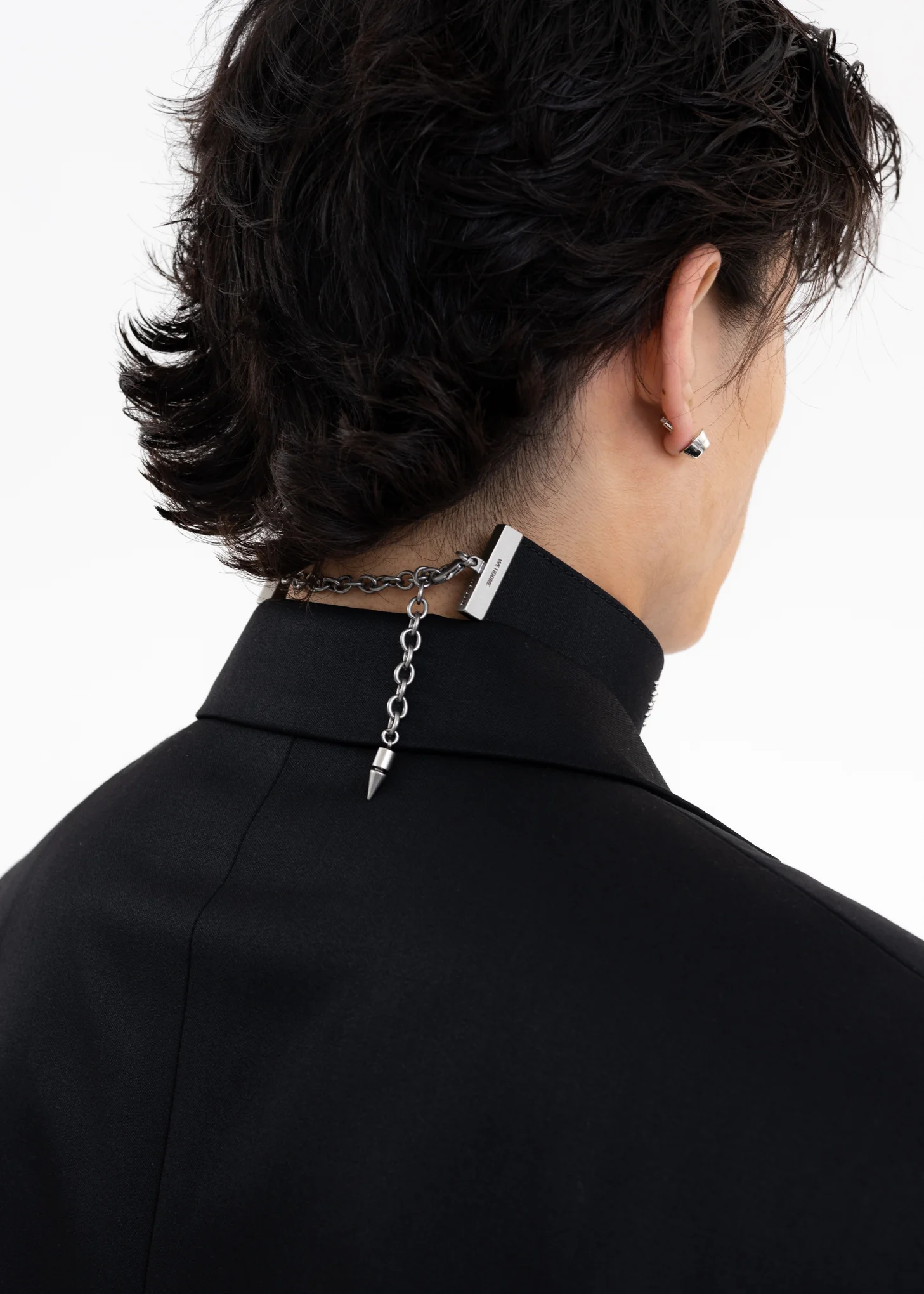 BLACK WE11DONE LOGO STRAP MEDIUM CHOKER - Image 3