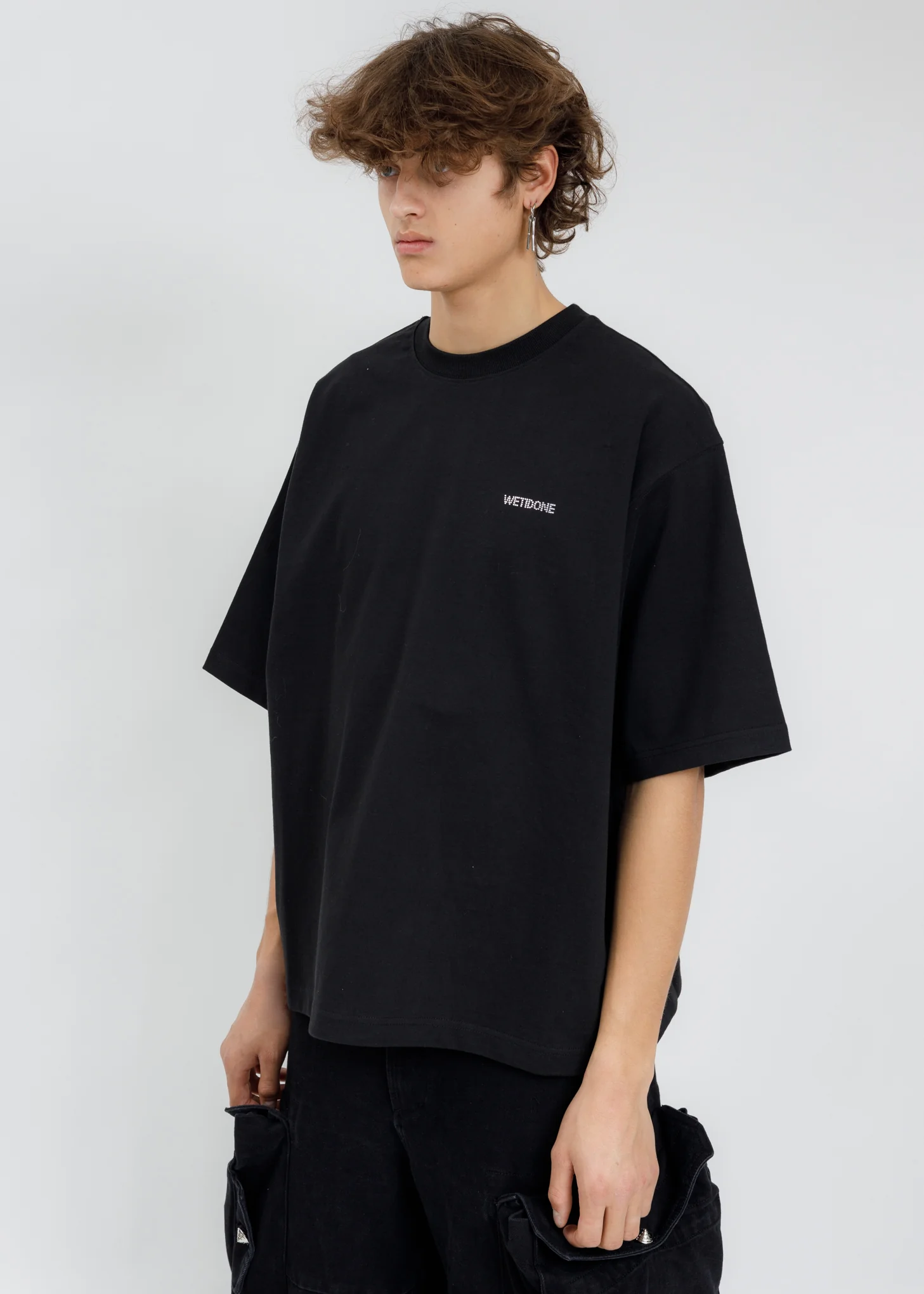 Black WE11DONE Back Logo T-Shirt - Image 3