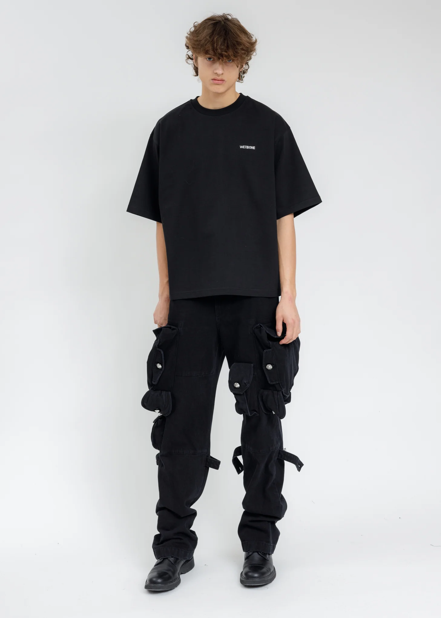 Black WE11DONE Back Logo T-Shirt - Image 7