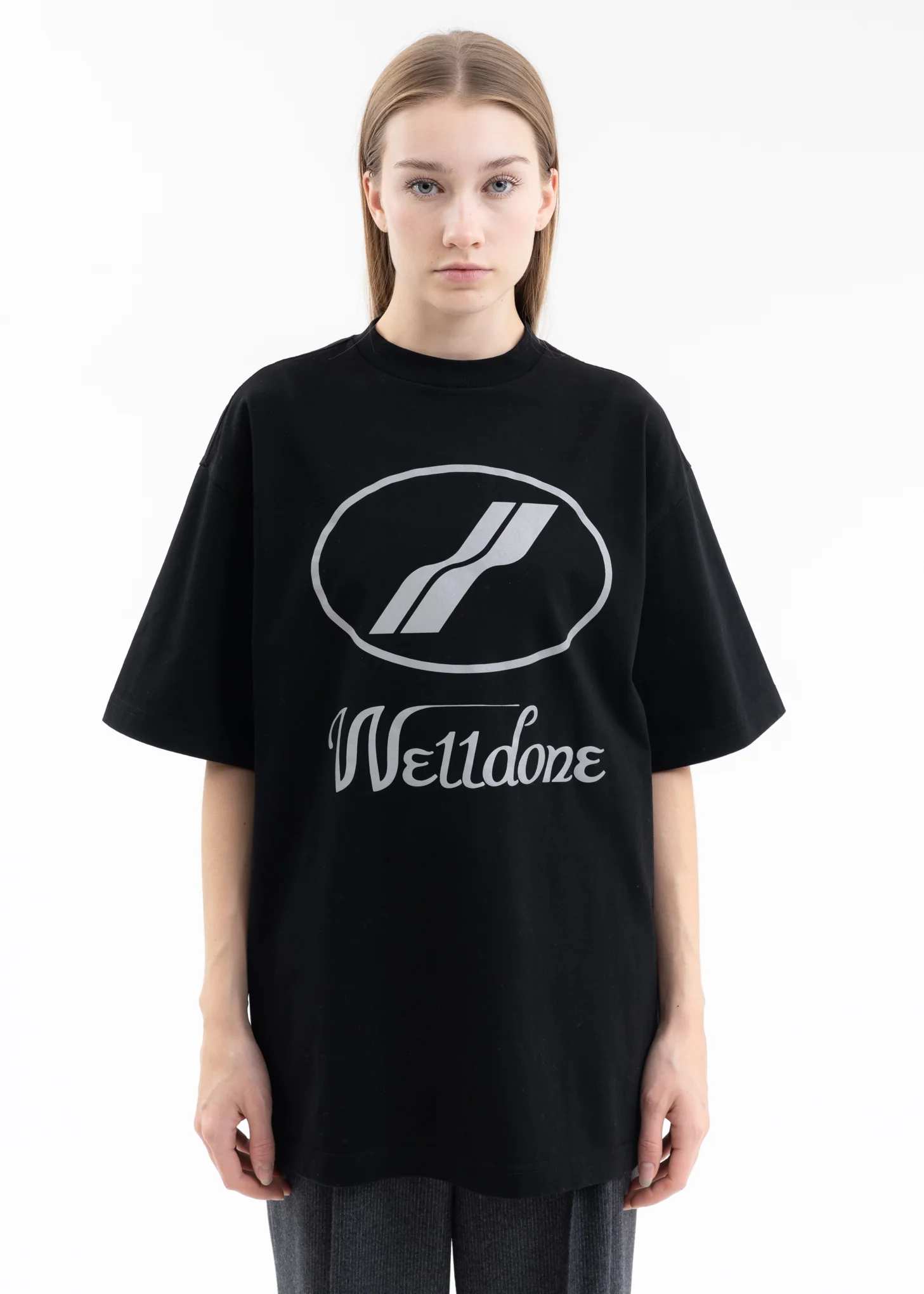 BLACK WE11DONE LOGO T-SHIRT - Reflective