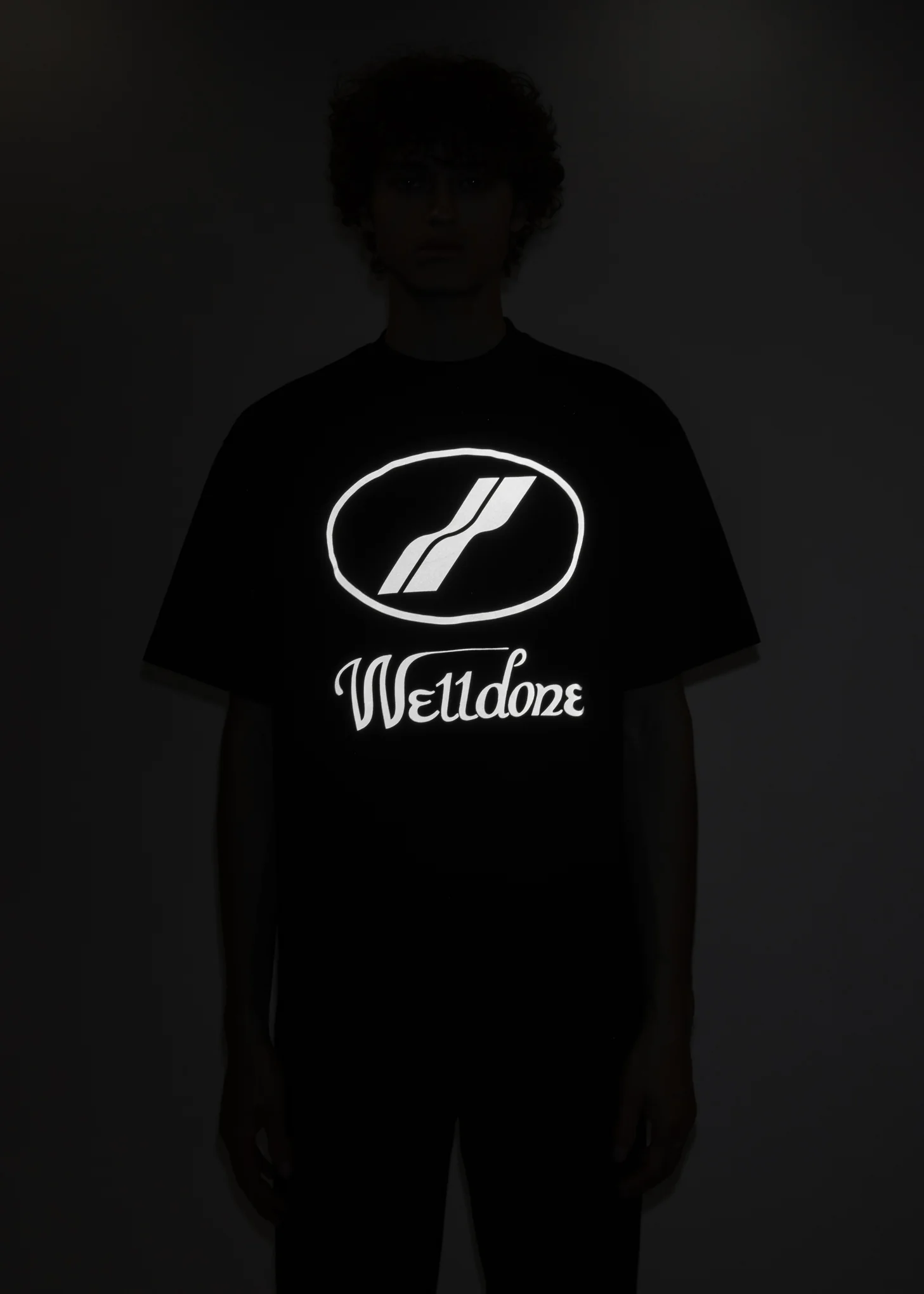 BLACK WE11DONE LOGO T-SHIRT - Reflective - Image 2