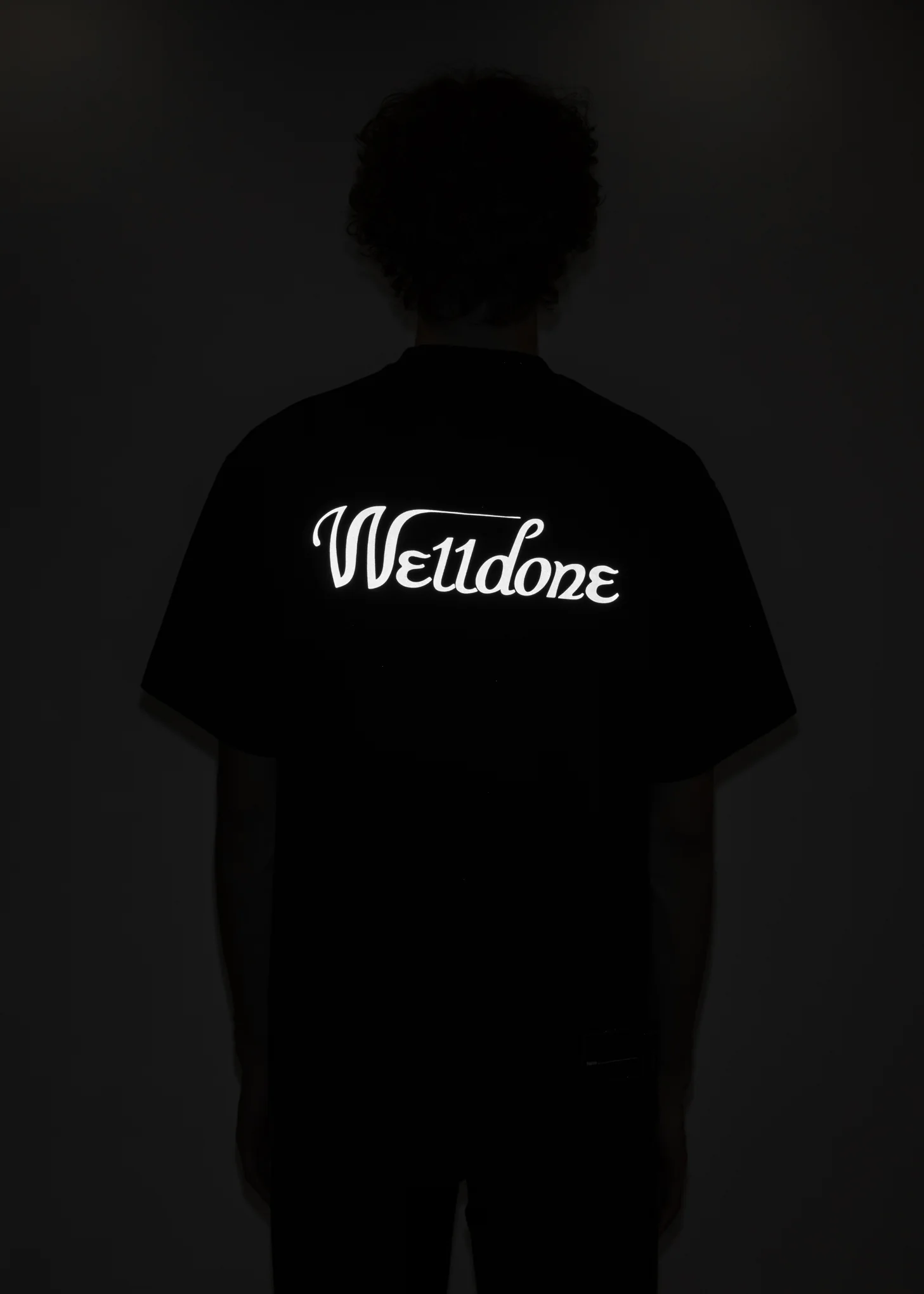 BLACK WE11DONE LOGO T-SHIRT - Reflective - Image 3