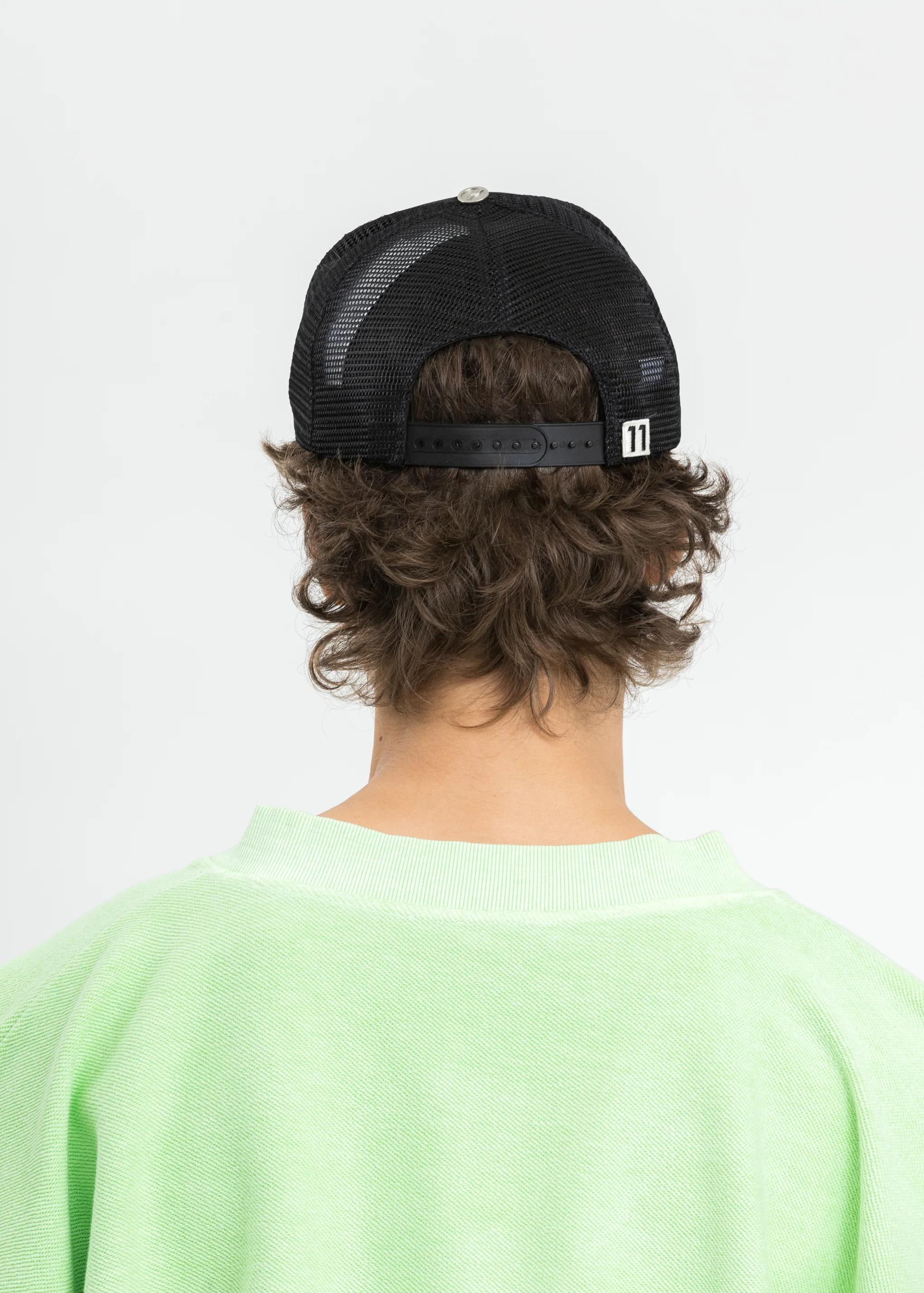 Black WE11DONE Logo Trucker Mesh Cap - Image 2