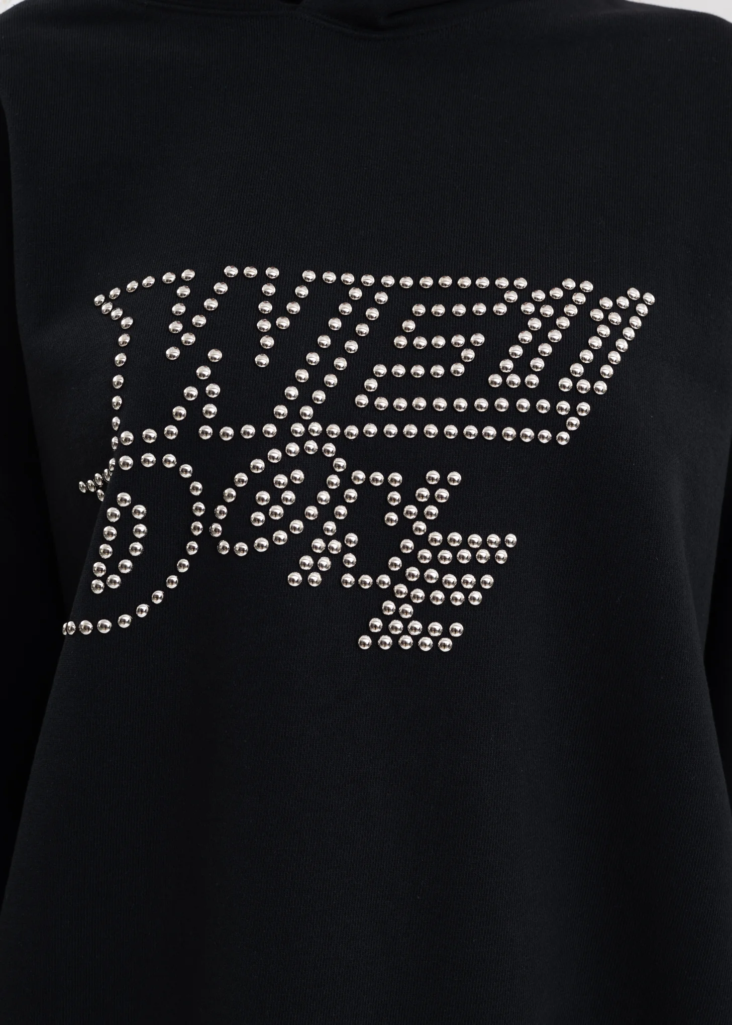 BLACK WE11DONE NEW LOGO HOODIE - Image 2