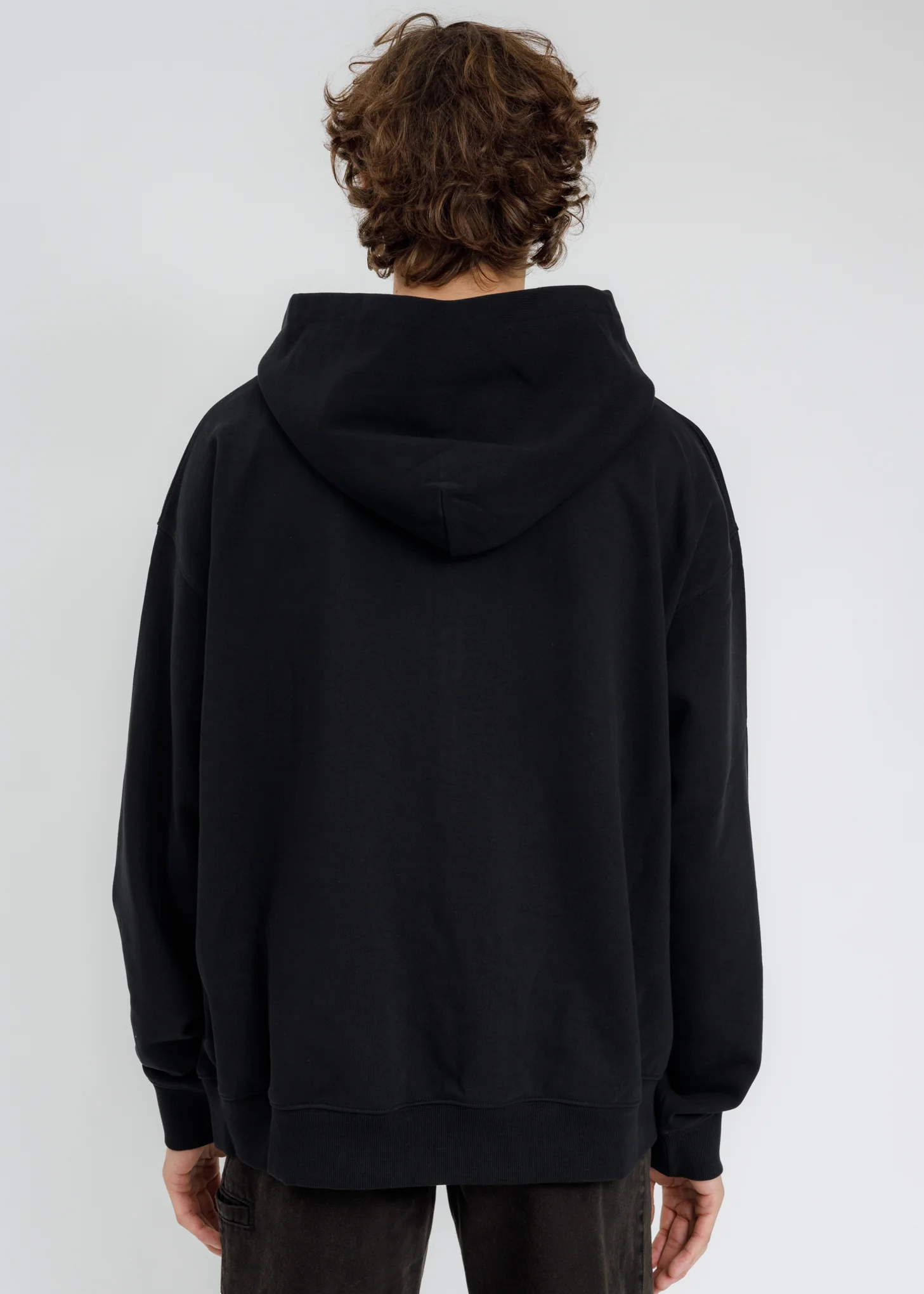 Black WE11DONE Patch Mirror Logo Hoodie - Image 3