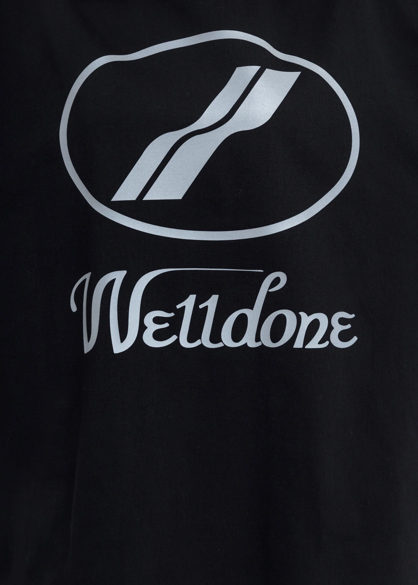 Black WE11DONE Reflective Logo T-Shirt - Image 4
