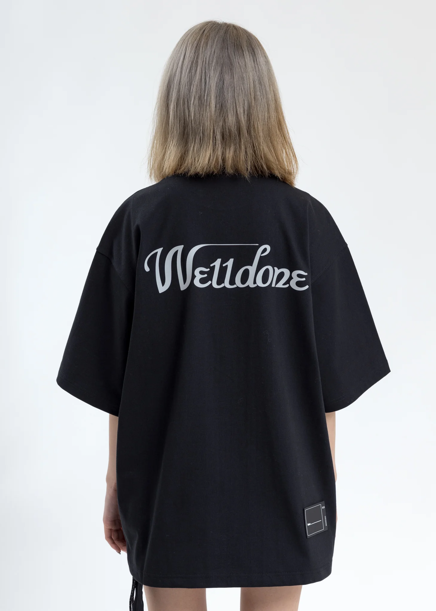 Black WE11DONE Reflective Logo T-Shirt - Image 6