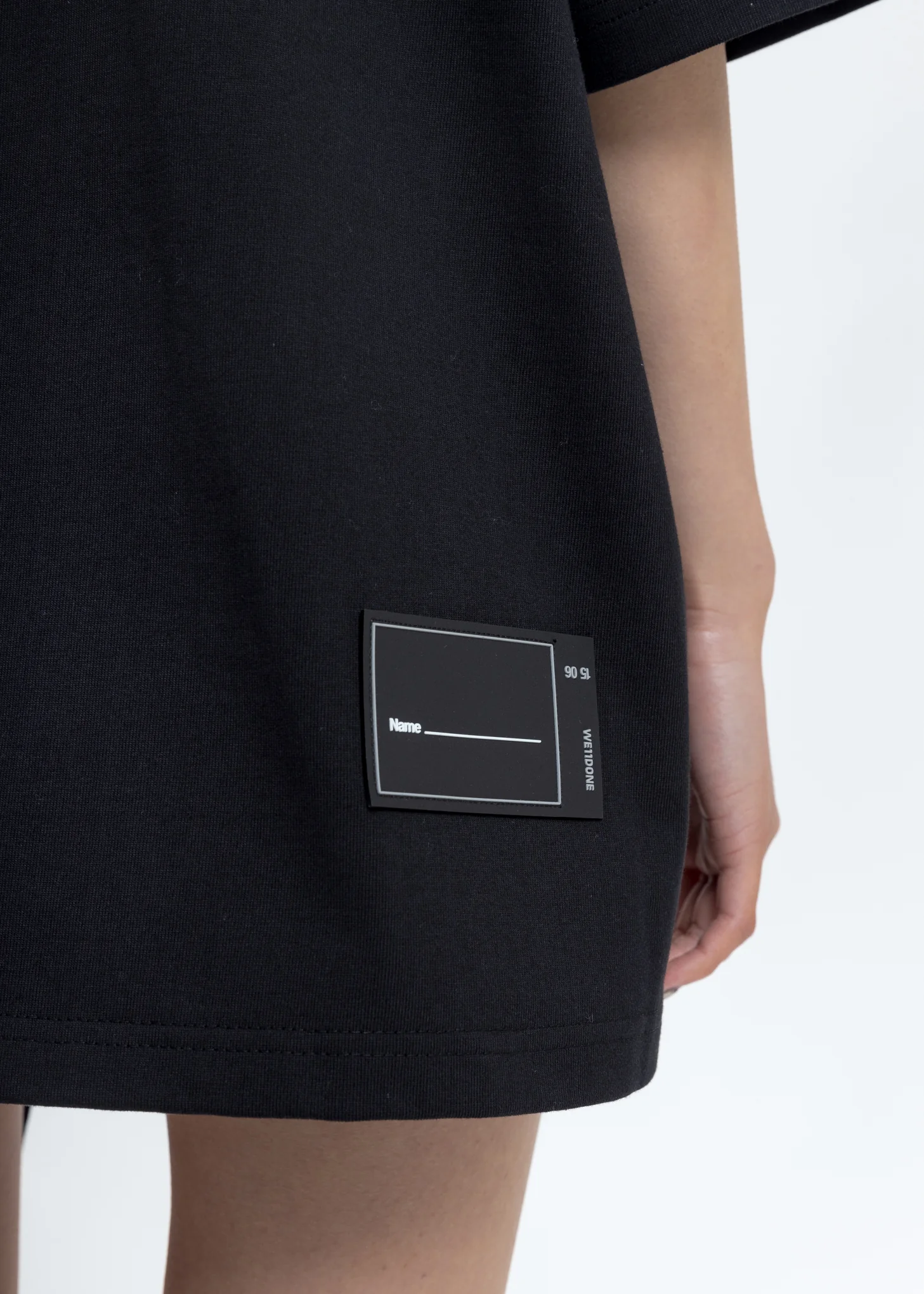 Black WE11DONE Reflective Logo T-Shirt - Image 8