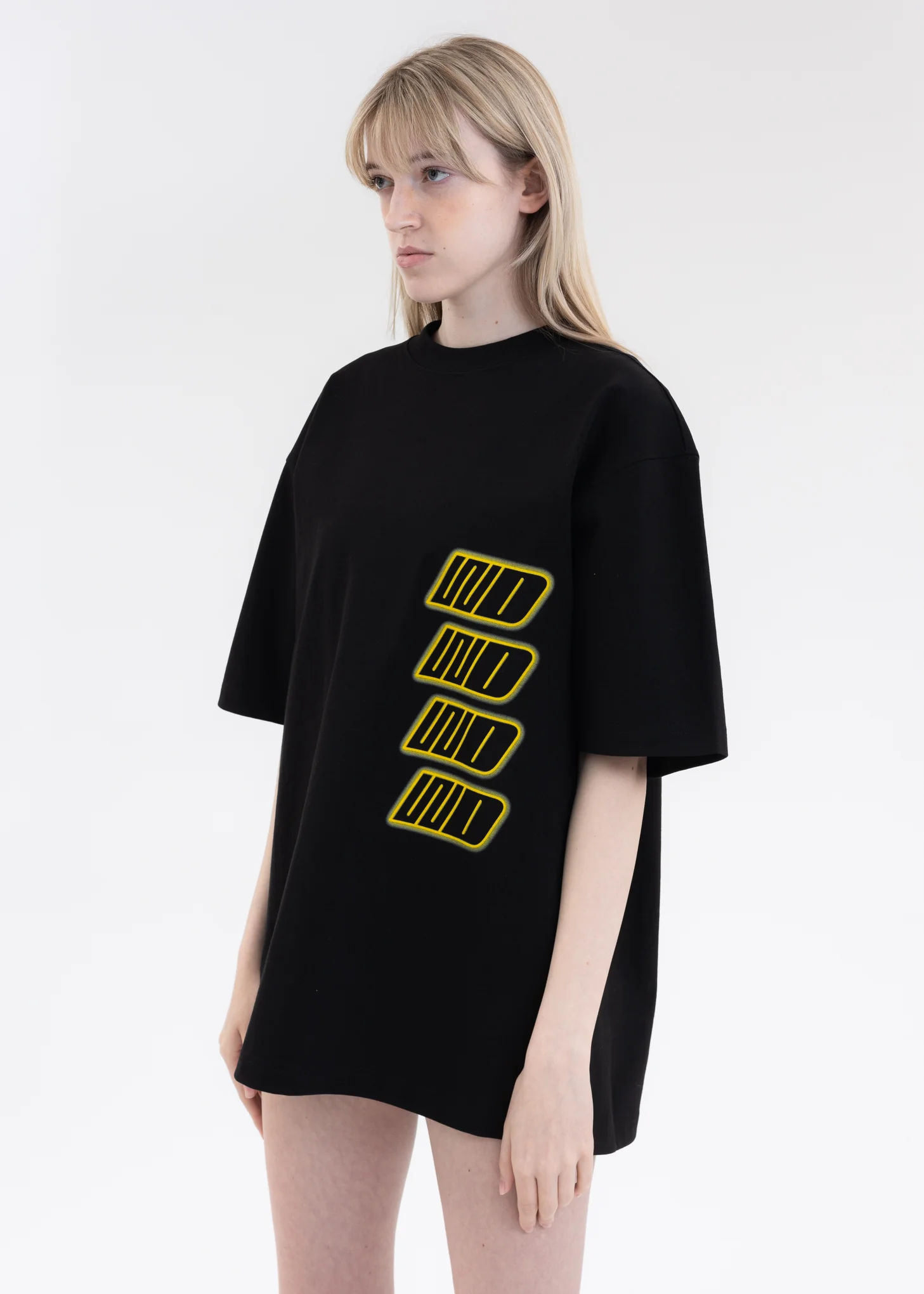 BLACK WE11DONE SIDE FRONT T-SHIRT - Image 2