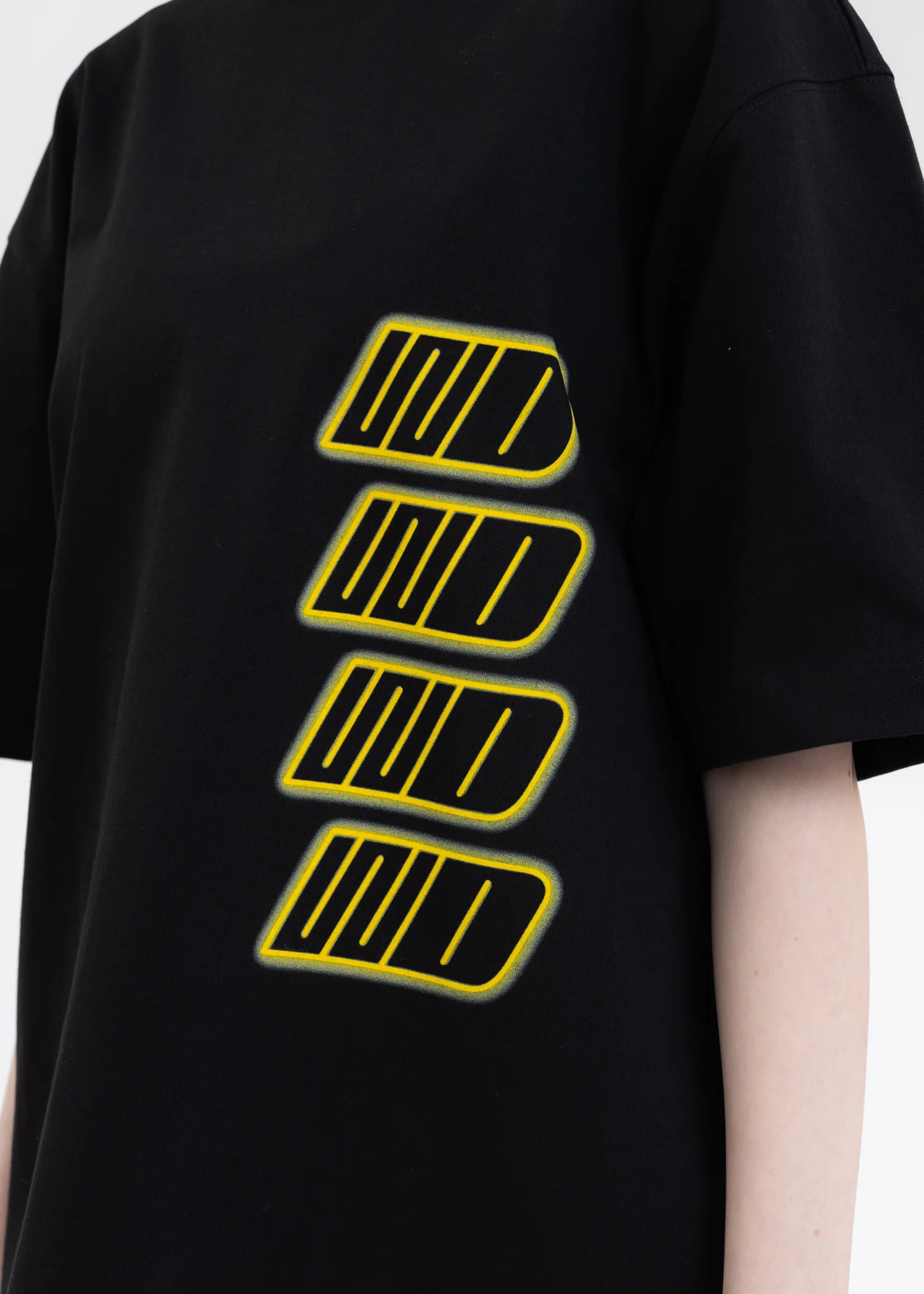 BLACK WE11DONE SIDE FRONT T-SHIRT - Image 4