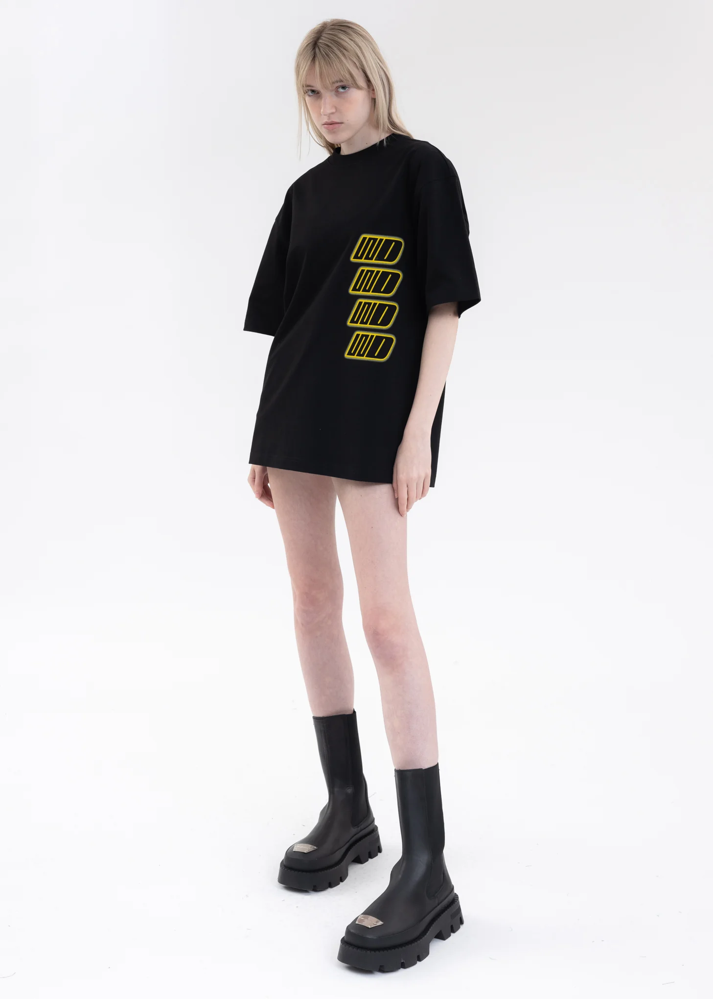 BLACK WE11DONE SIDE FRONT T-SHIRT - Image 5