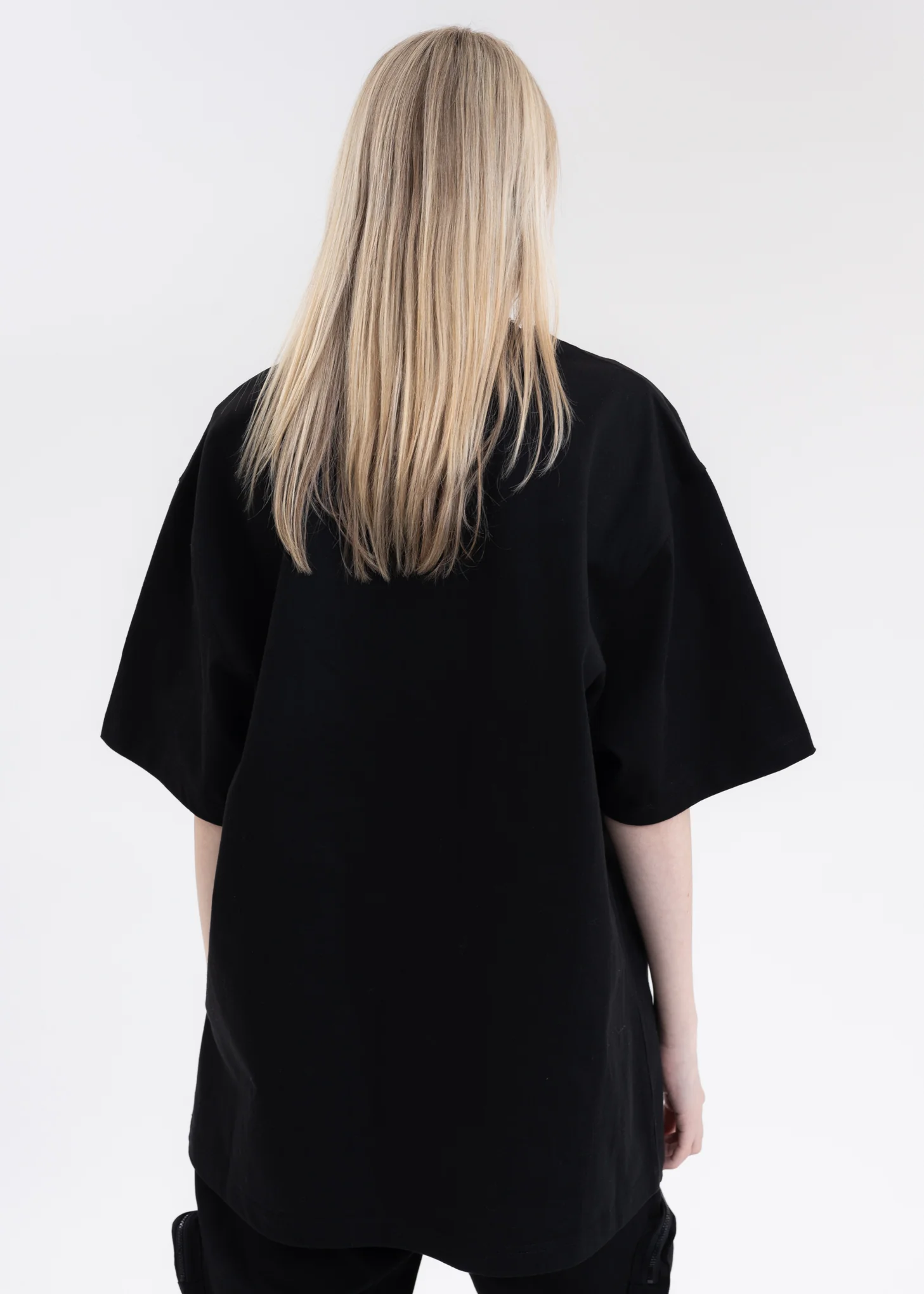 BLACK WE11DONE SIMPLE LOGO T-SHIRT - Image 3