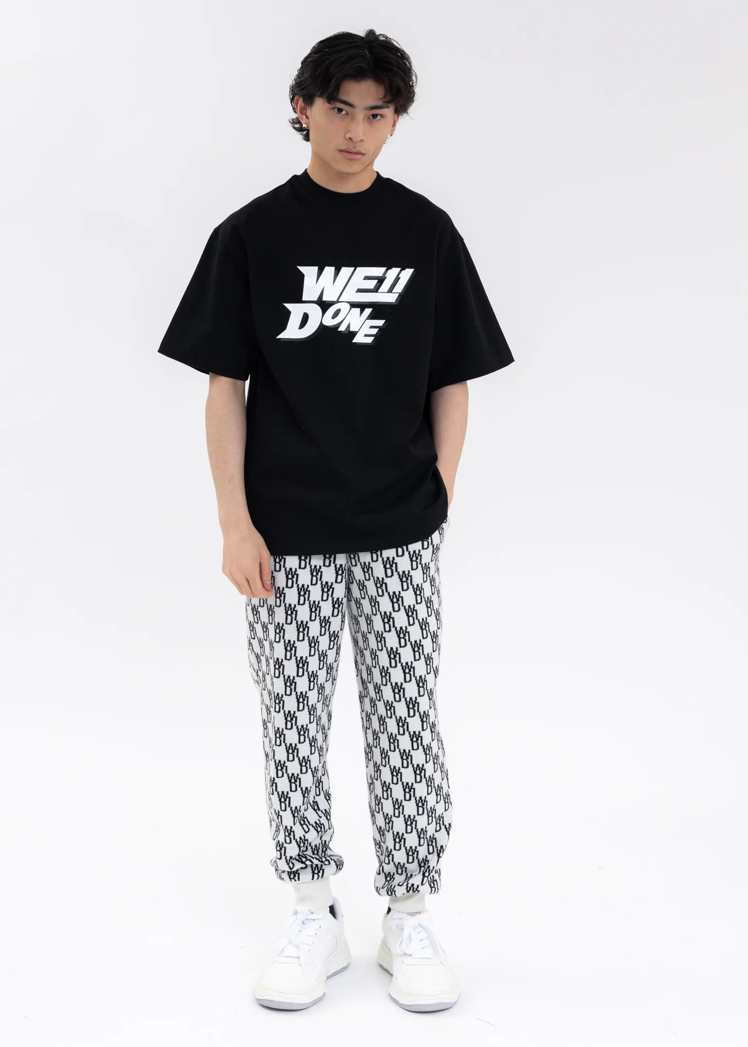 BLACK WE11DONE SIMPLE LOGO T-SHIRT - Image 5