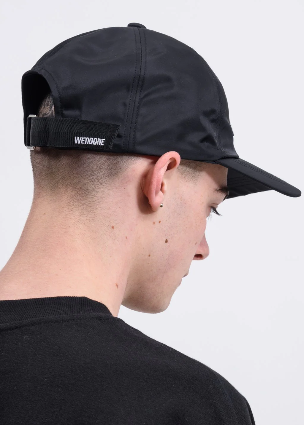 Black WE11DONE Wapen Logo Nylon Cap - Image 2