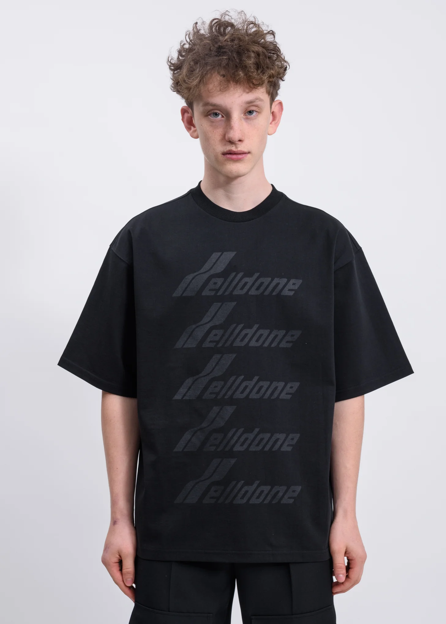 Charcoal WELLDONE Front Logo T-Shirt