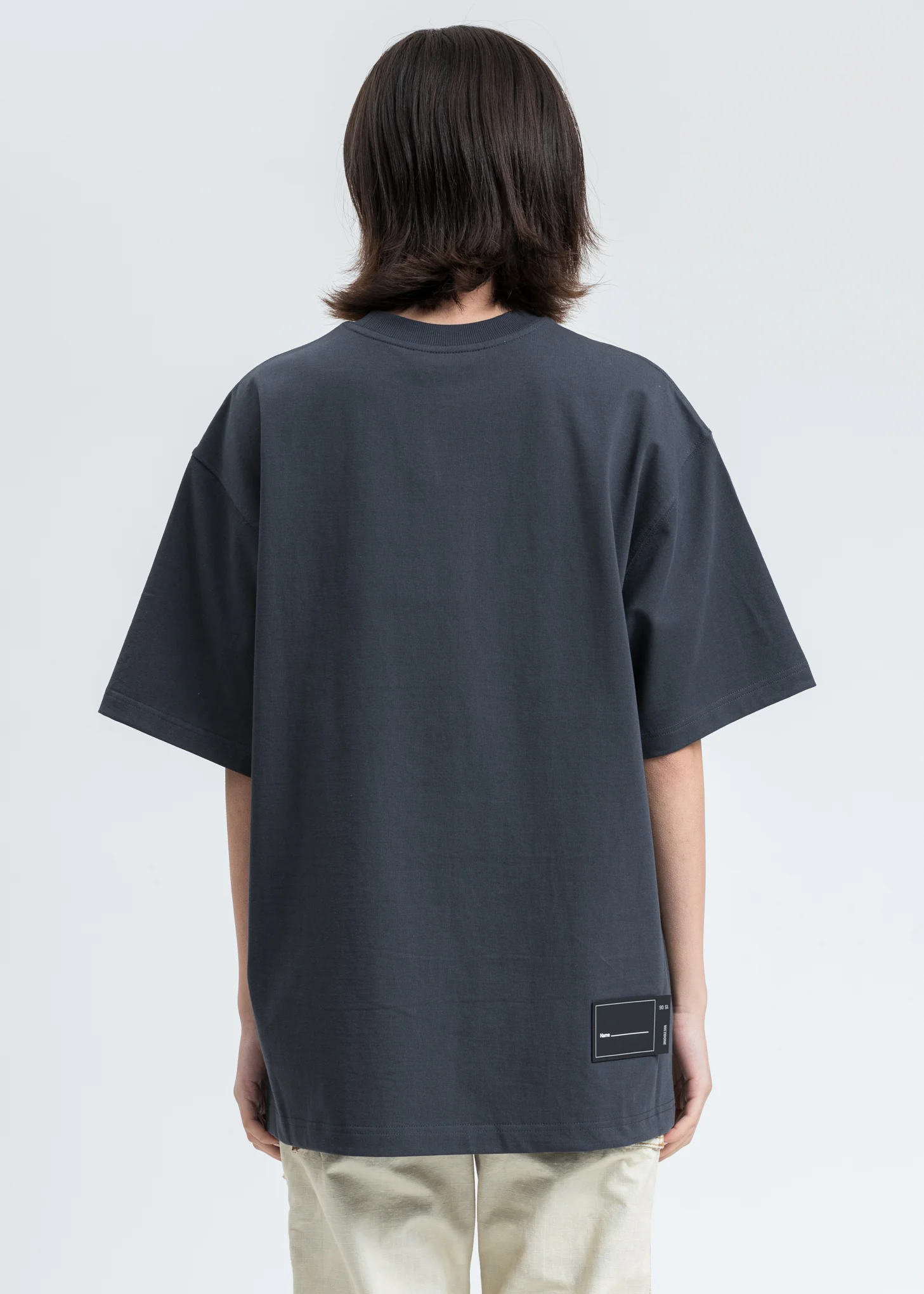 Charcoal WELLDONE Front Logo T-Shirt - Image 3