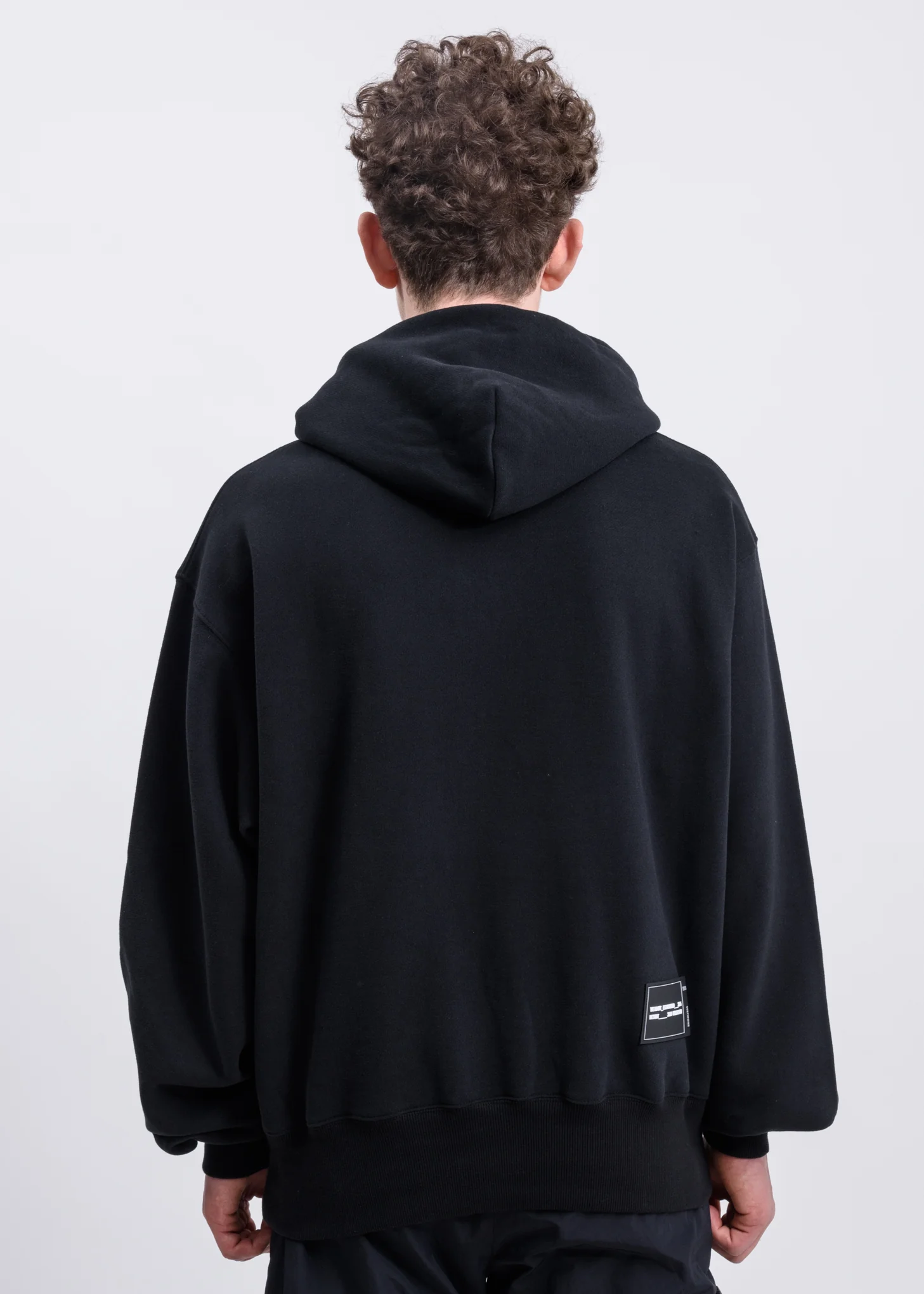 Black WD Logo Oversized Hoodie - Image 2