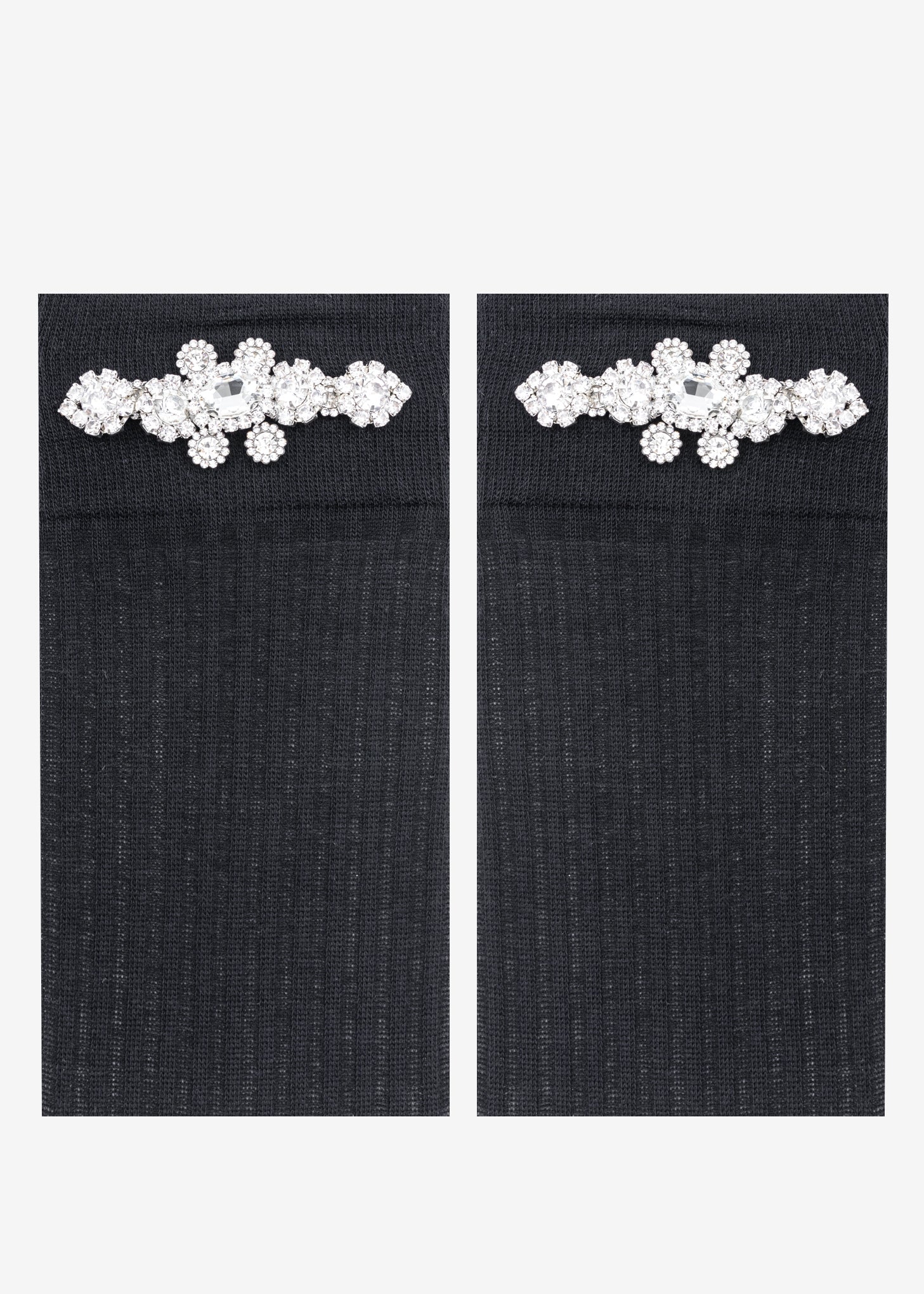 Black White Crystal Socks