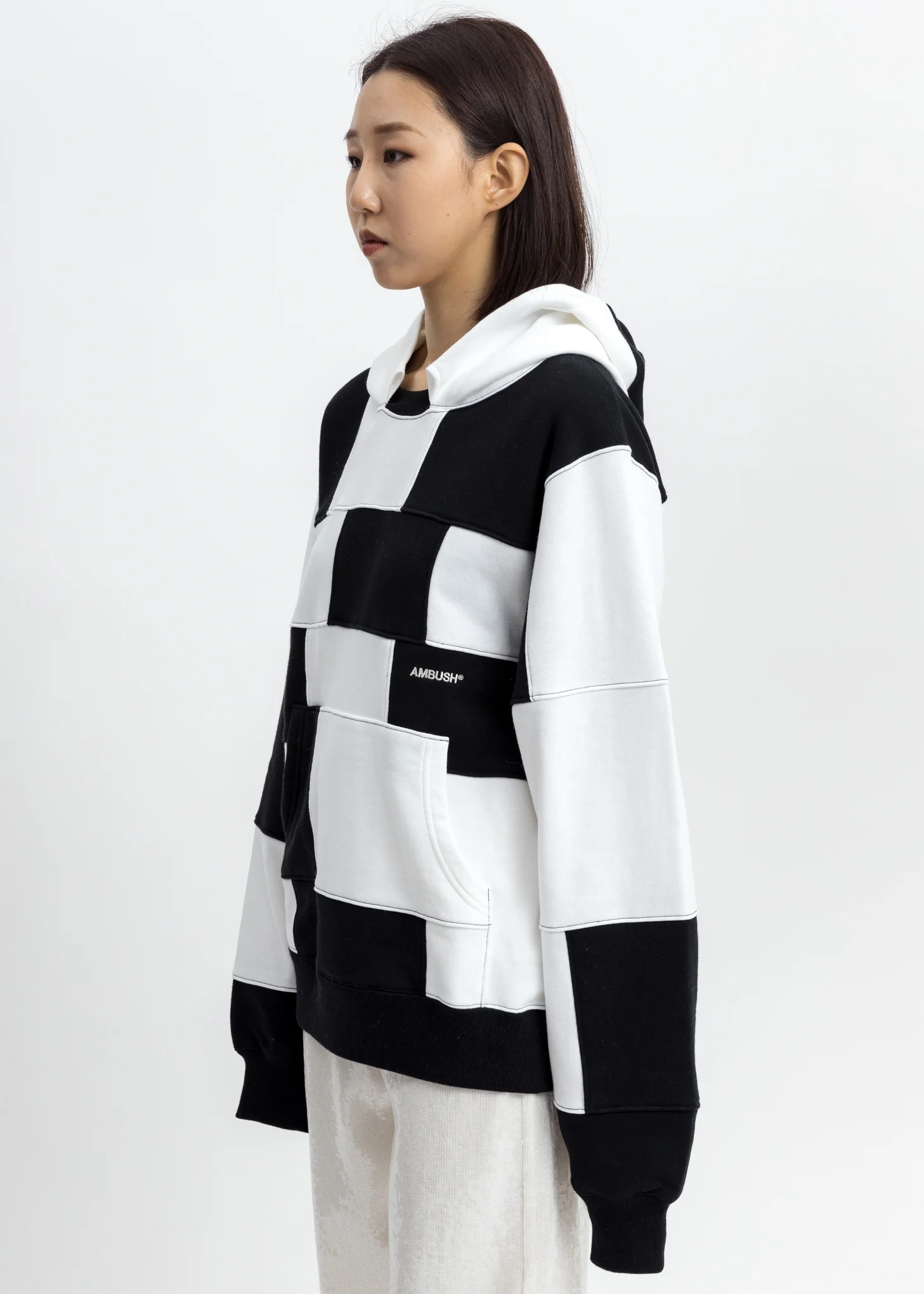 Black & White Panel Hoodie - Image 3