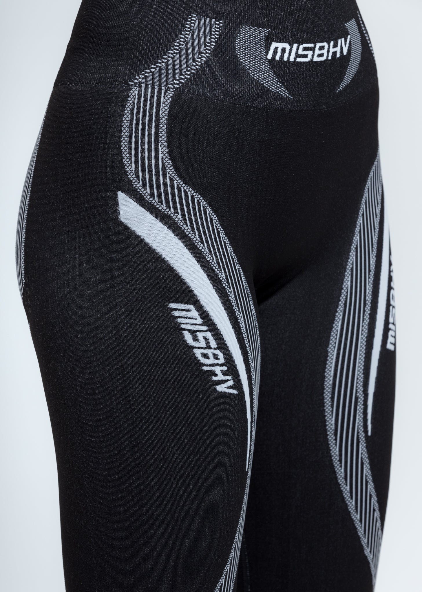 Black & White Sport Active Leggings - Image 4