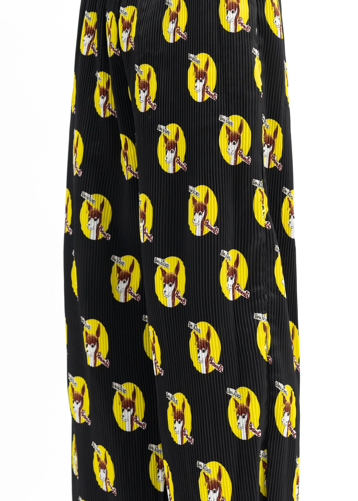 BLACK WHO KILLED BAMBI PLEATED PANTS COLLABORATION WITH JAMIE REID. - Image 4