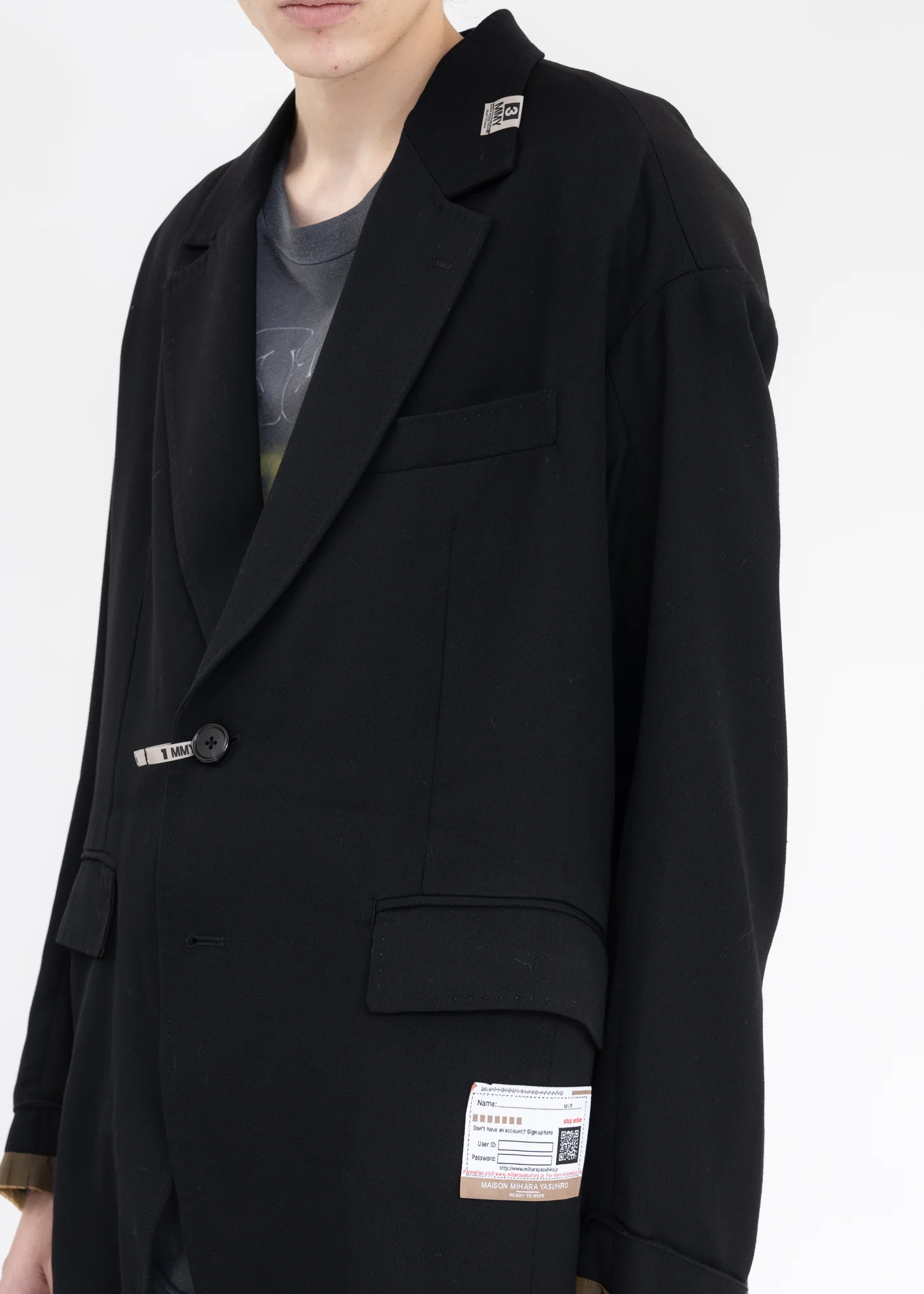 Black Wide Back Blazer - Image 4