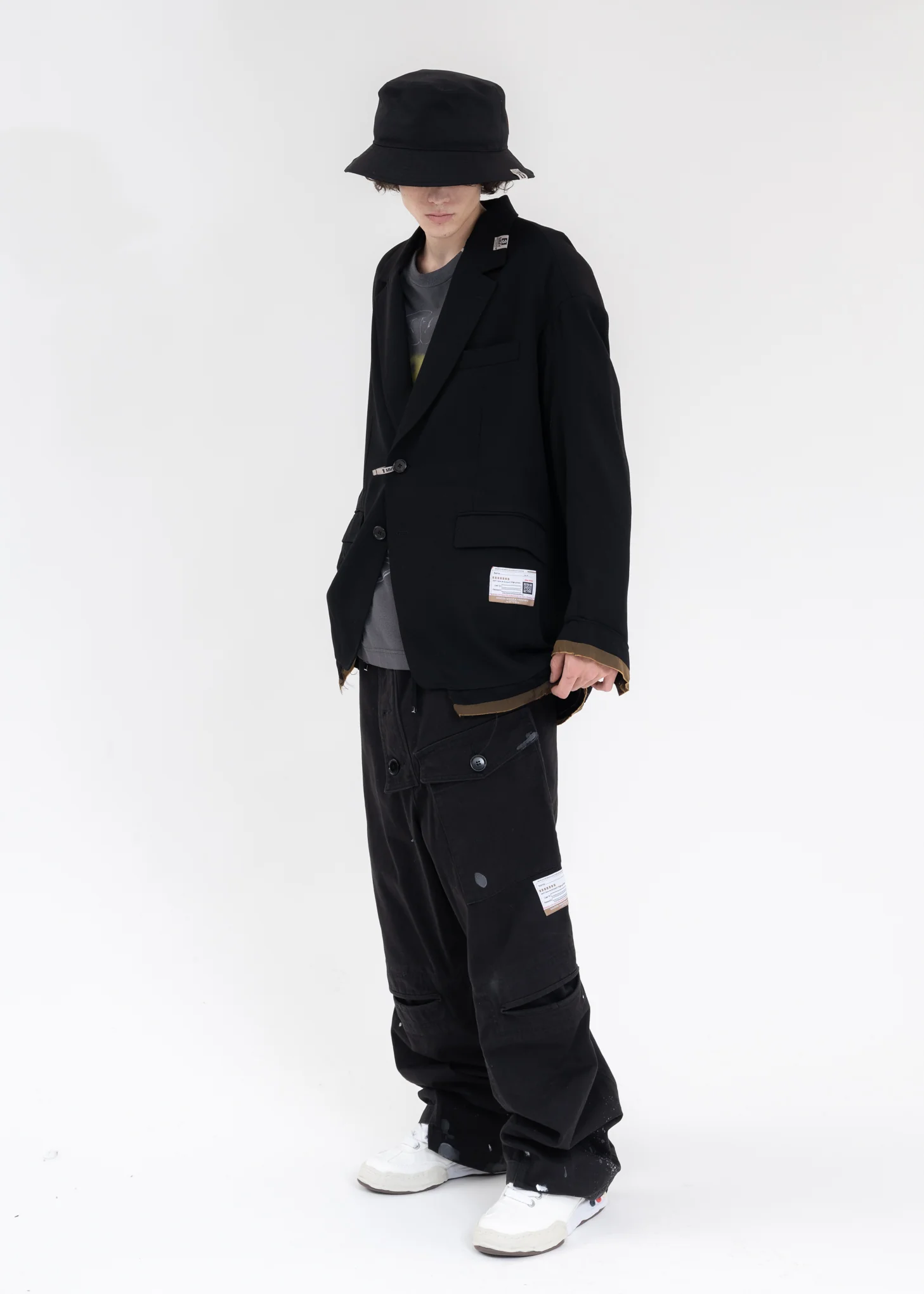Black Wide Back Blazer - Image 6