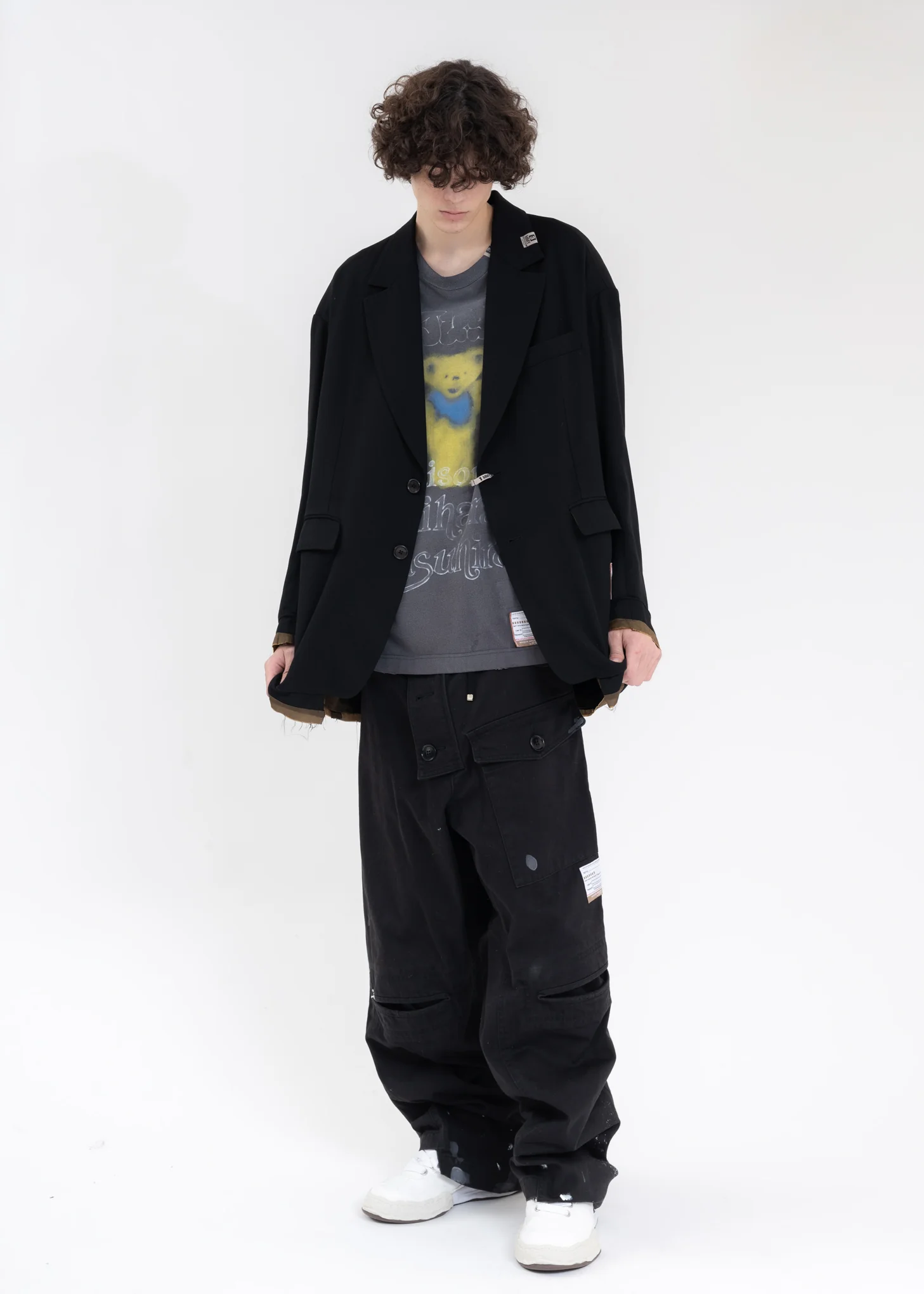 Black Wide Back Blazer - Image 7