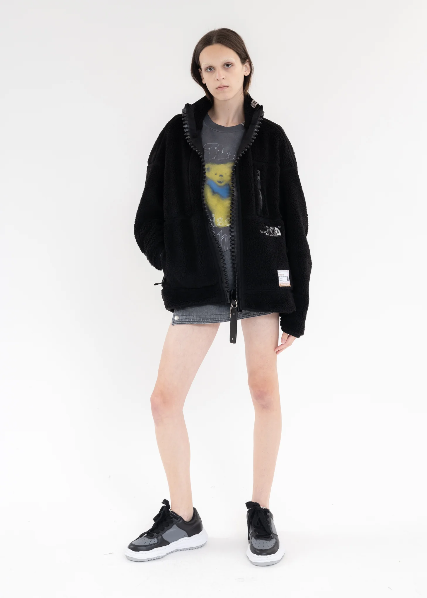 Black Wide Back Boa Blouson - Image 6