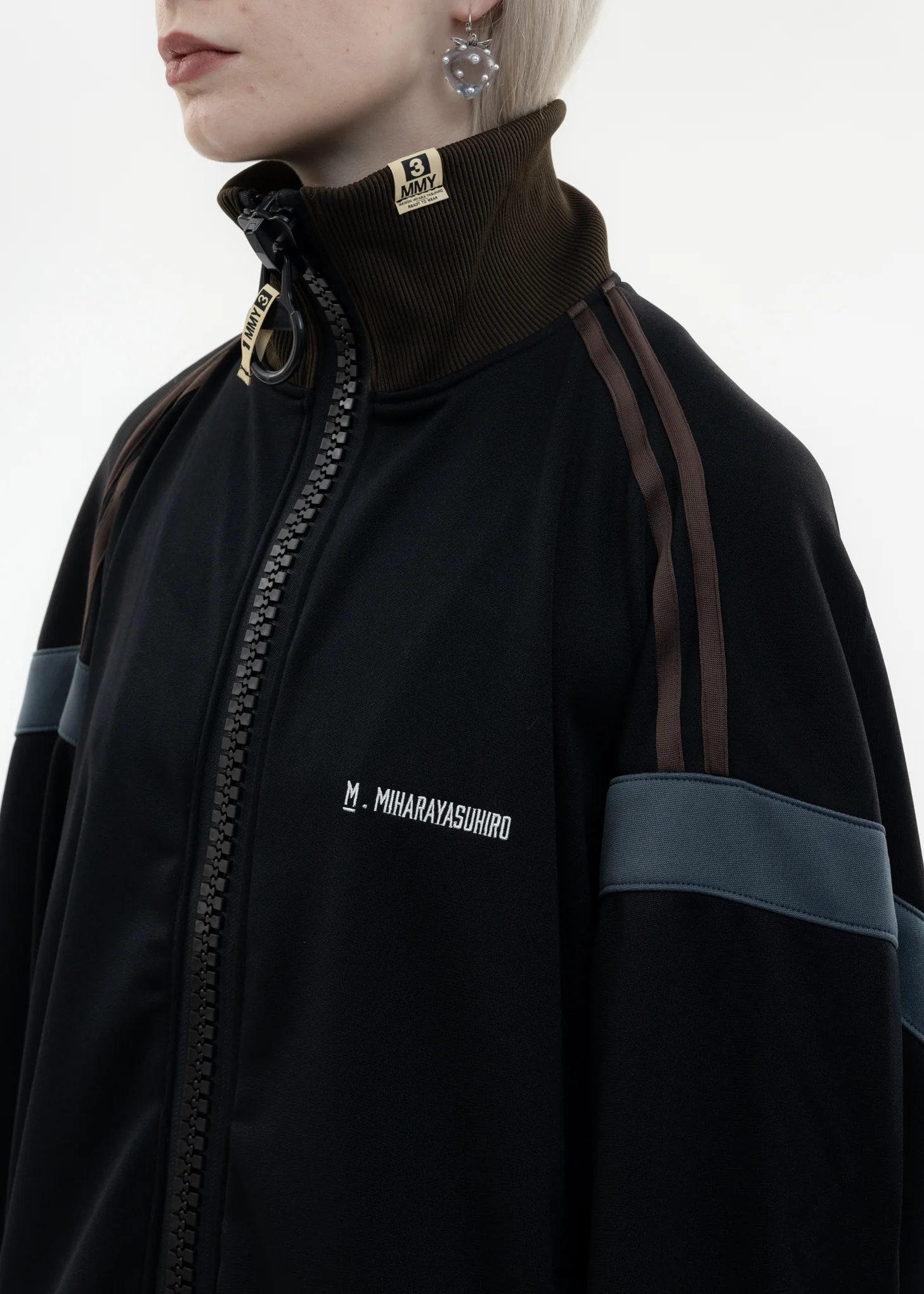Black Wide Back Track Jacket - Image 4