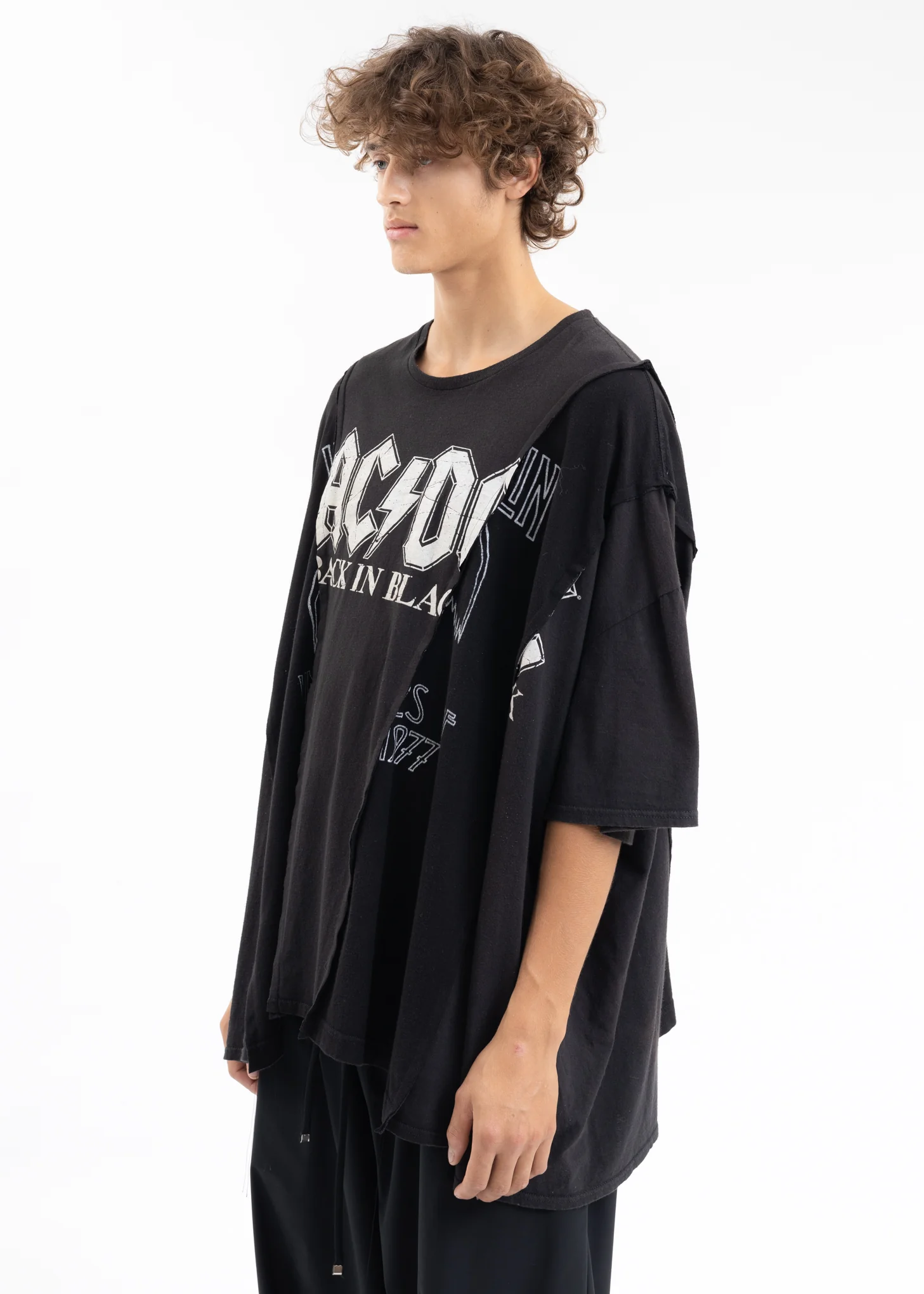 Black Wide Band Tee - Style C - Image 2
