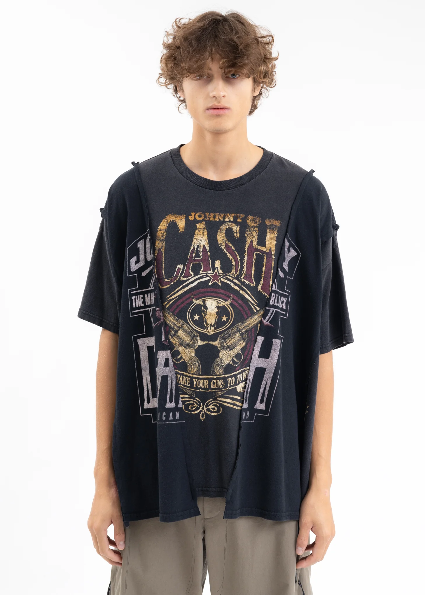 Black Wide Band Tee - Style E