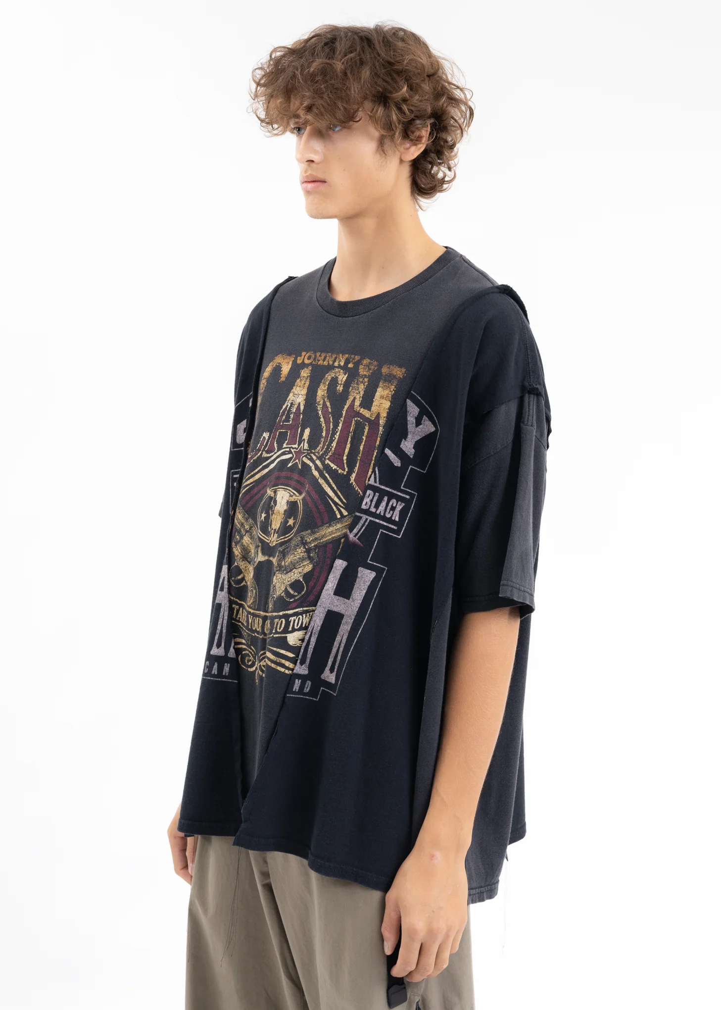 Black Wide Band Tee - Style E - Image 2