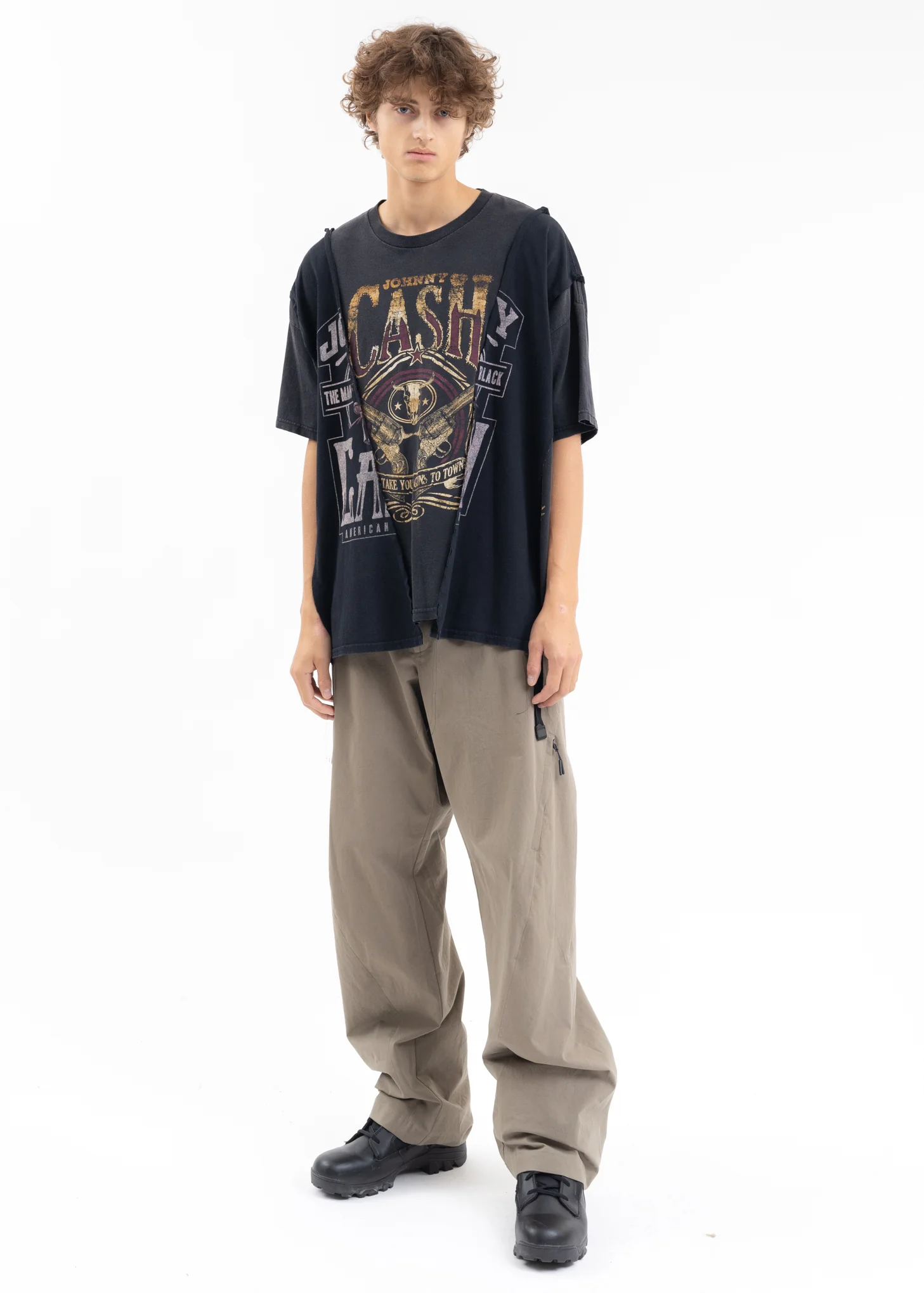 Black Wide Band Tee - Style E - Image 5