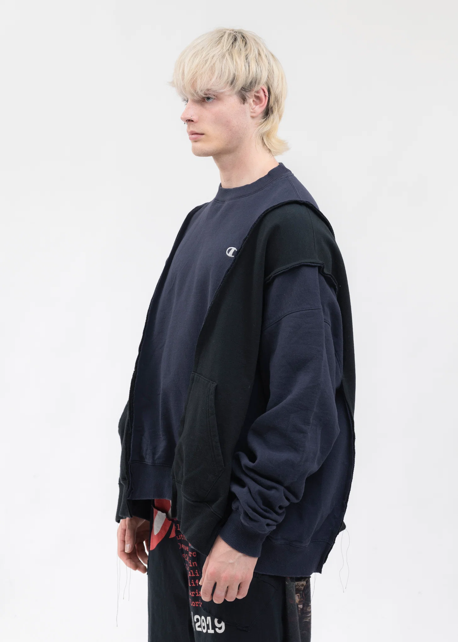 Black Wide Champ Sweat -Style 3 - Image 3
