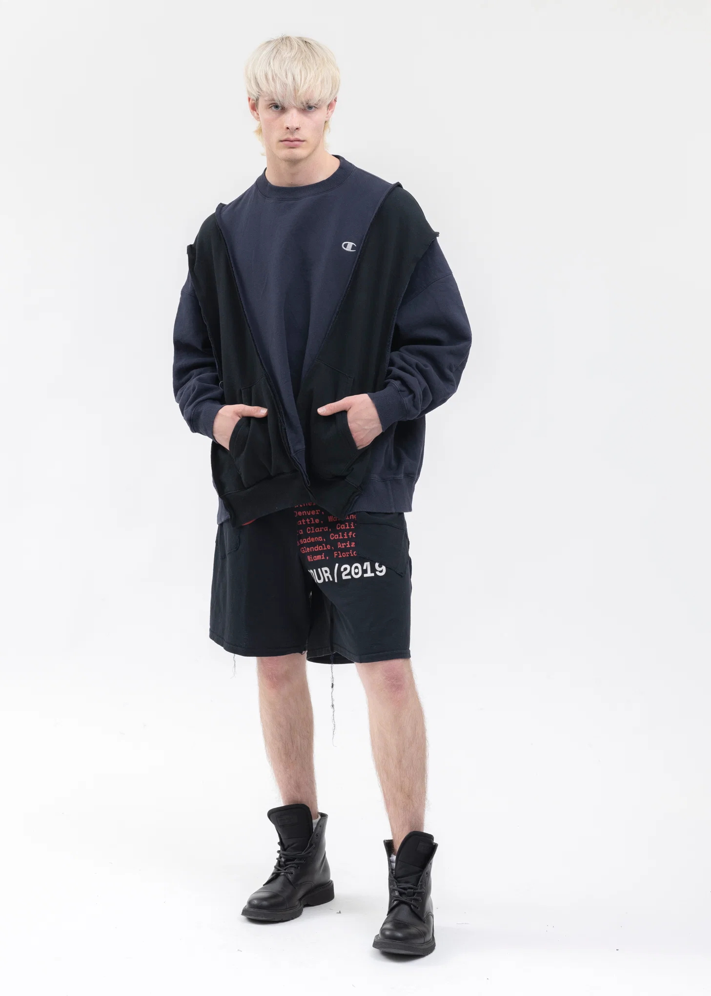 Black Wide Champ Sweat -Style 3 - Image 5