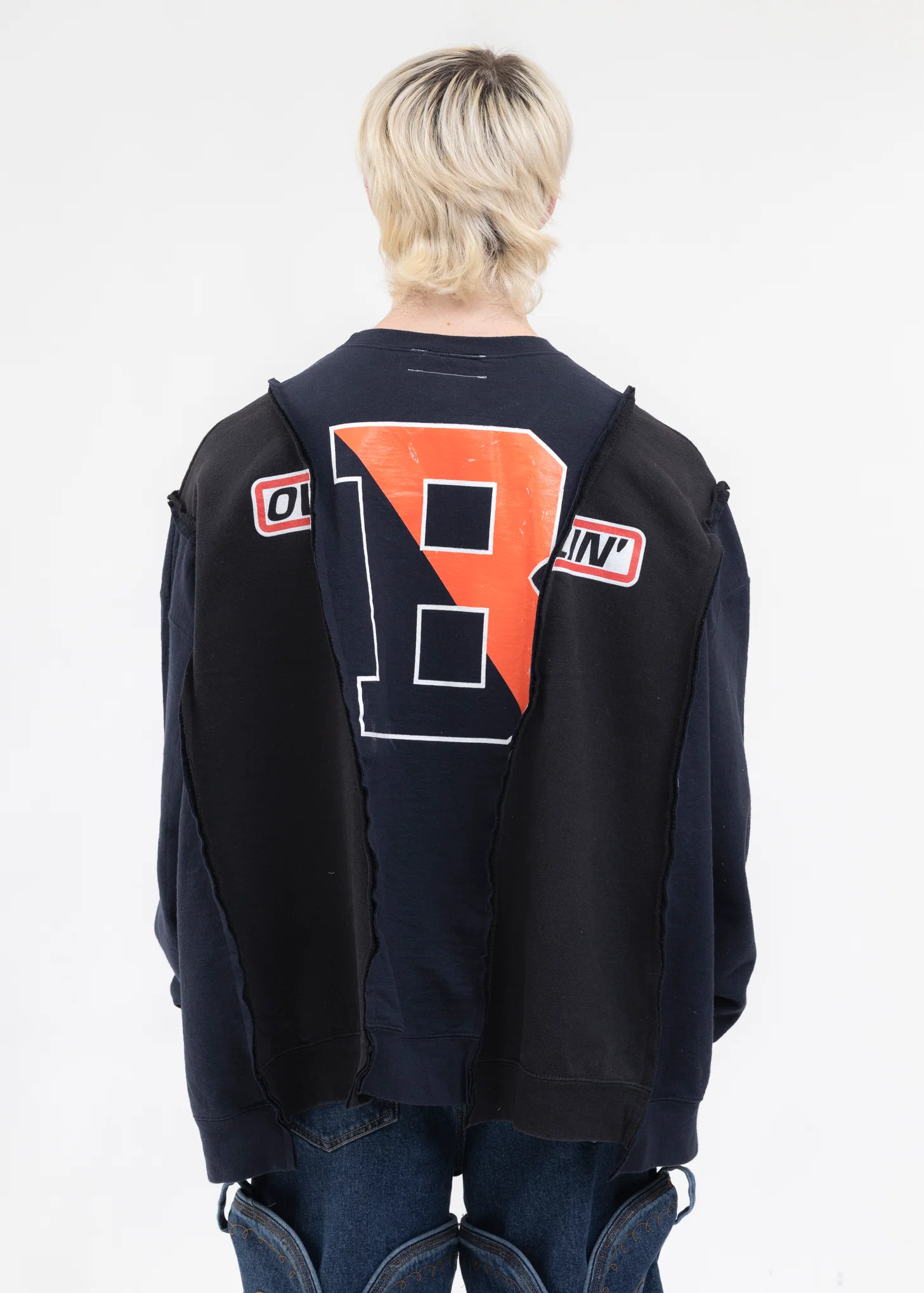 Black Wide College Sweat -Style 1 - Image 2