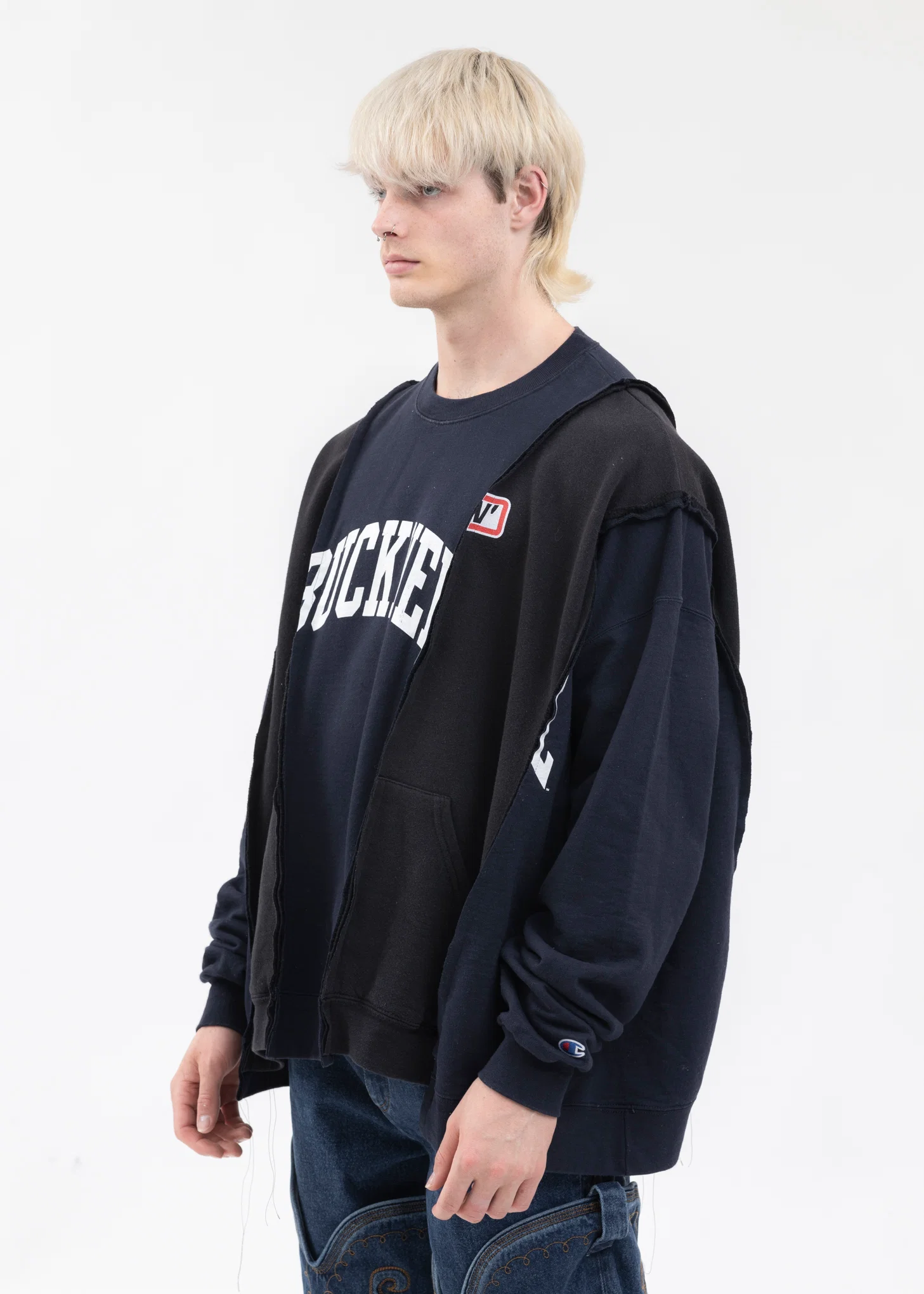 Black Wide College Sweat -Style 1 - Image 3