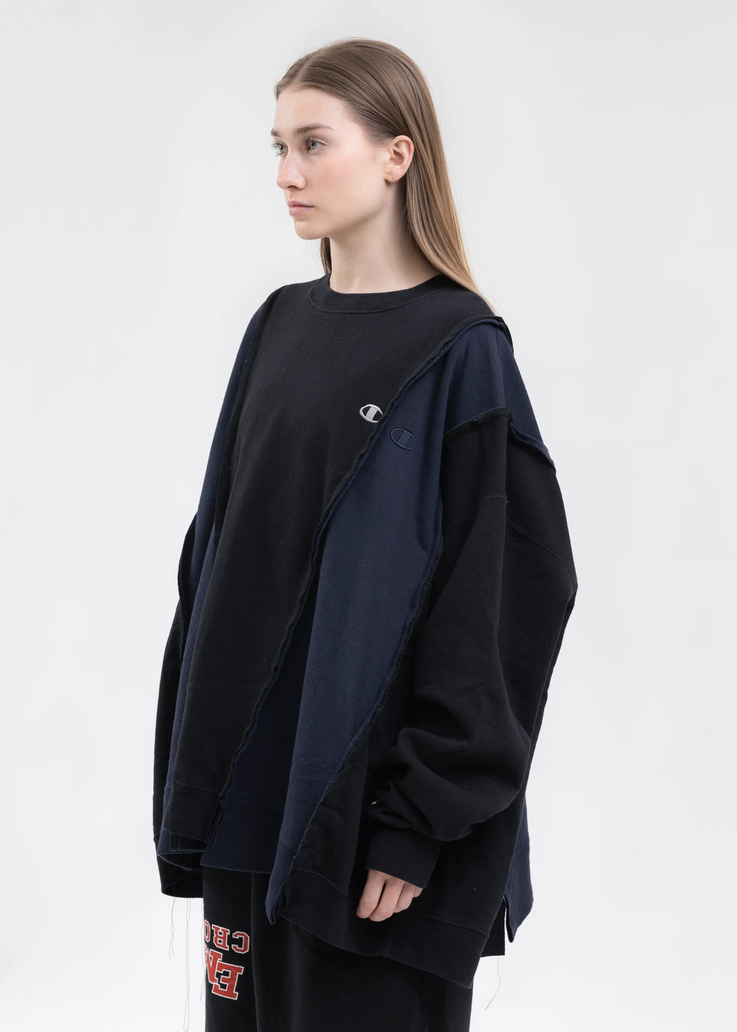 Black Wide Champ Sweat -Style 2 - Image 3