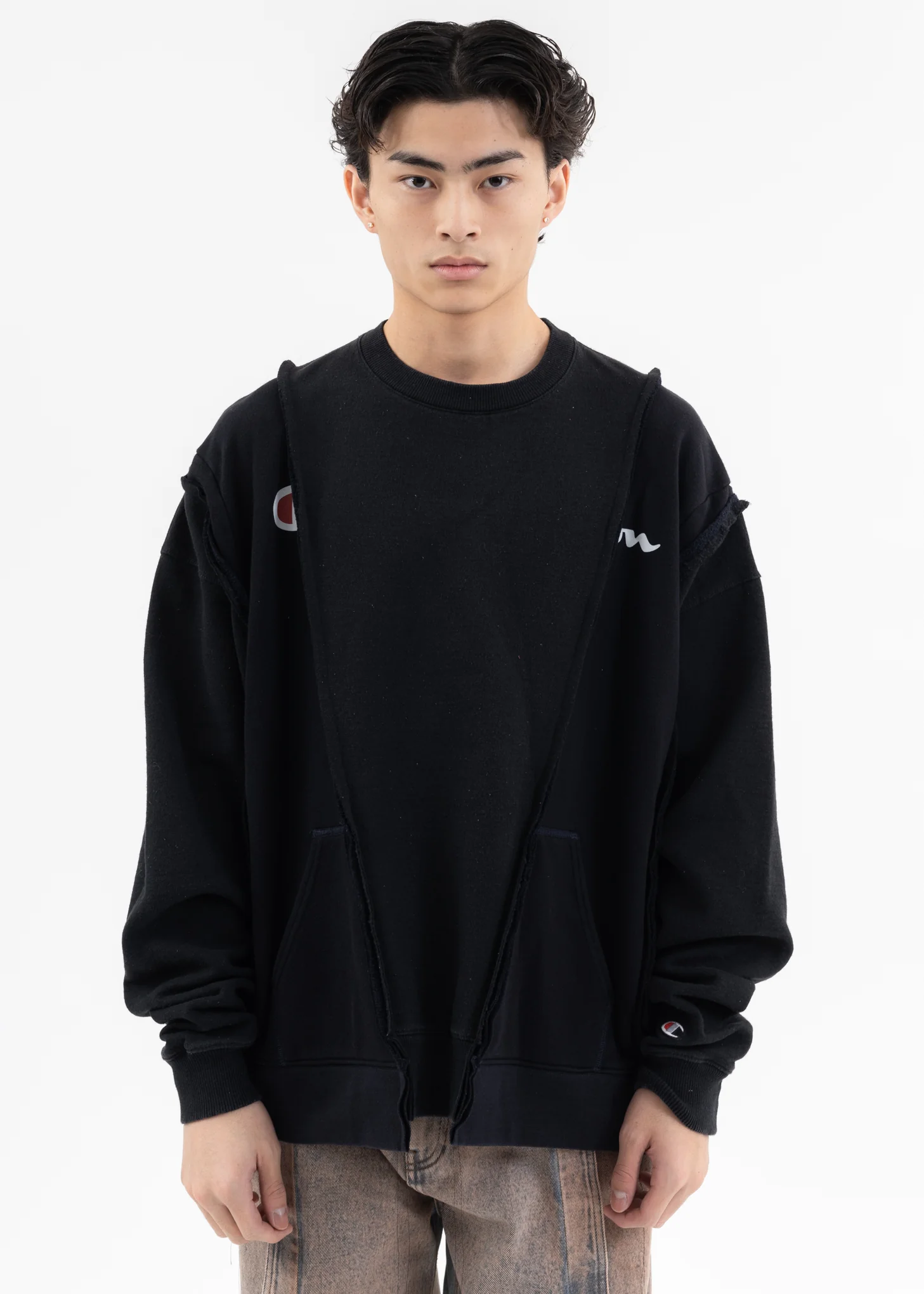 Black Wide Champ Sweat -Style C