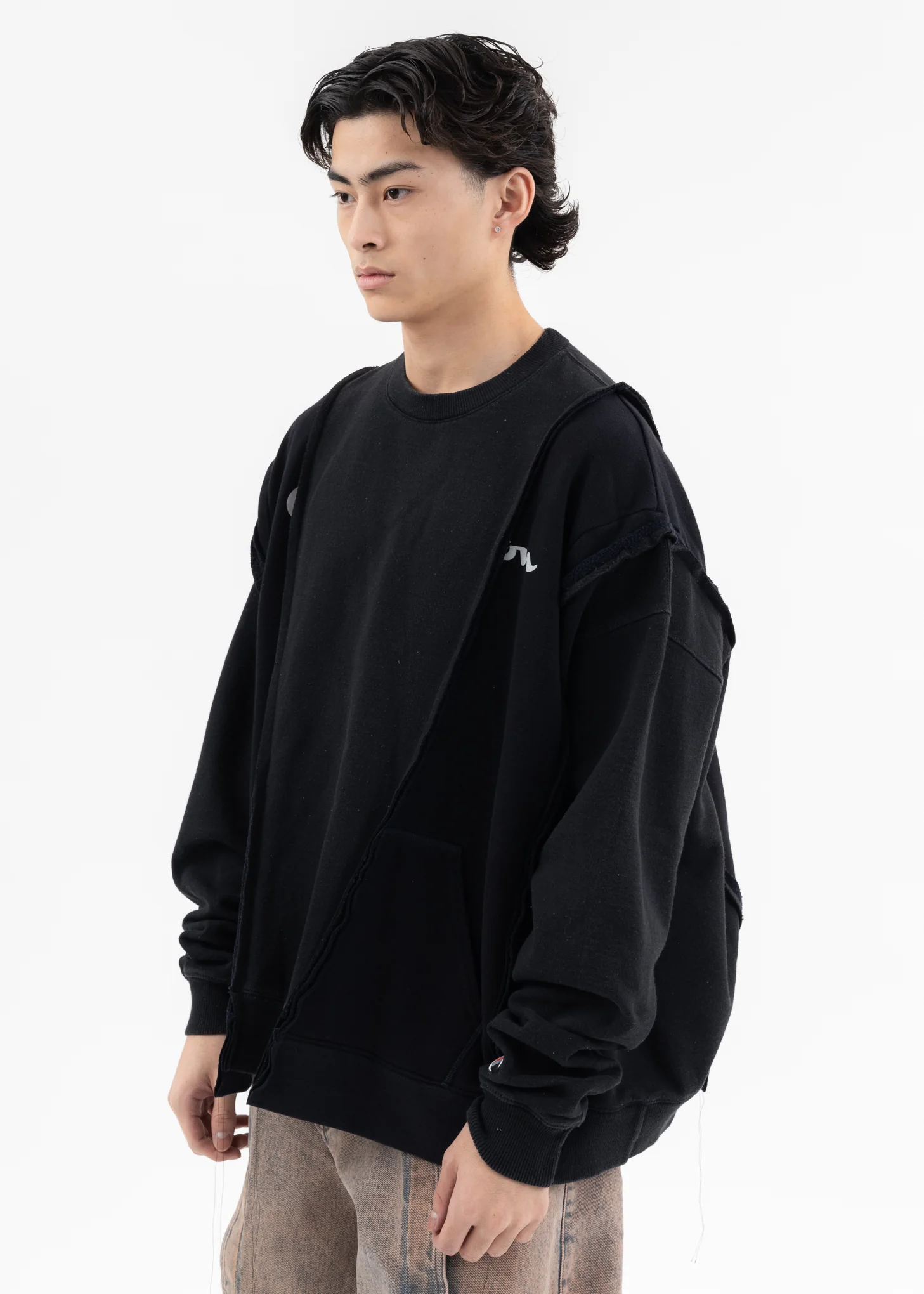 Black Wide Champ Sweat -Style C - Image 2