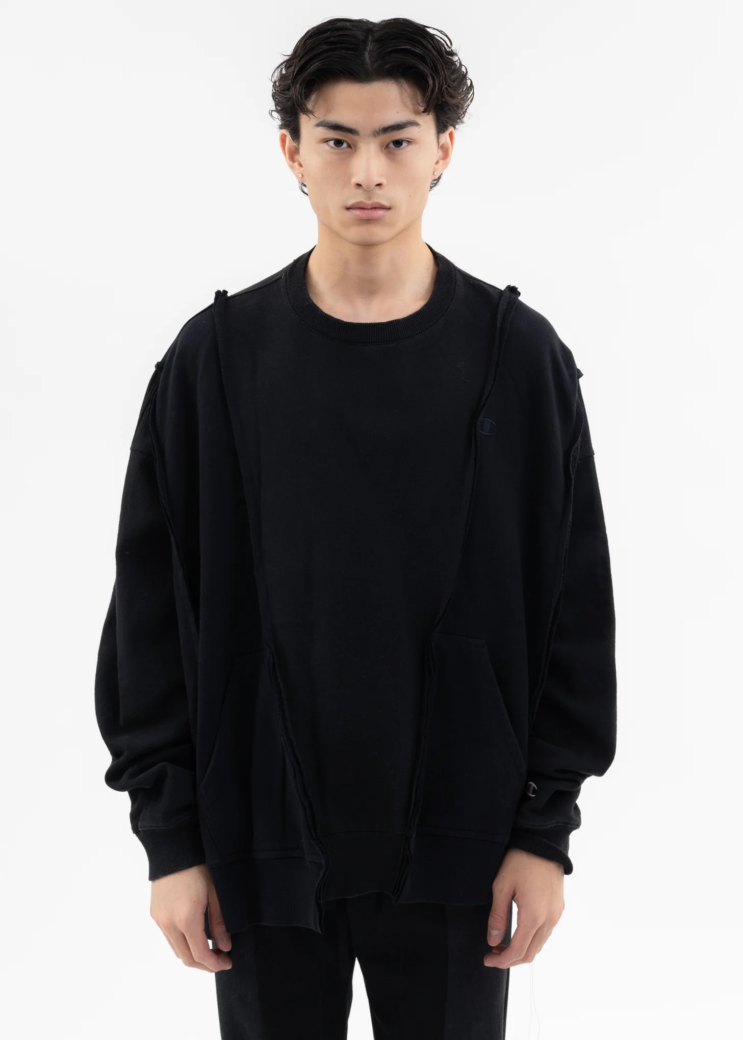 Black Wide Champ Sweat -Style D