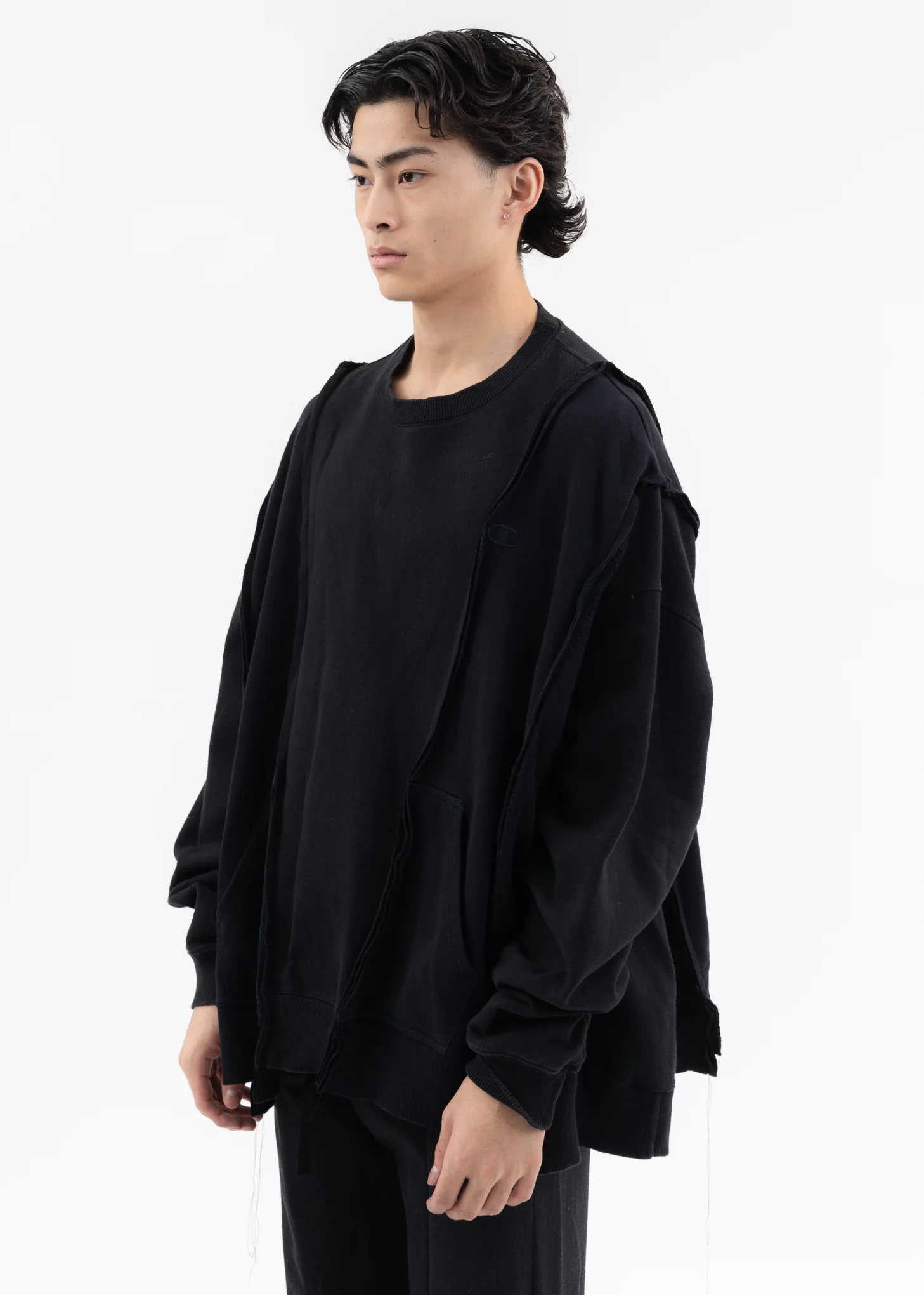 Black Wide Champ Sweat -Style D - Image 3