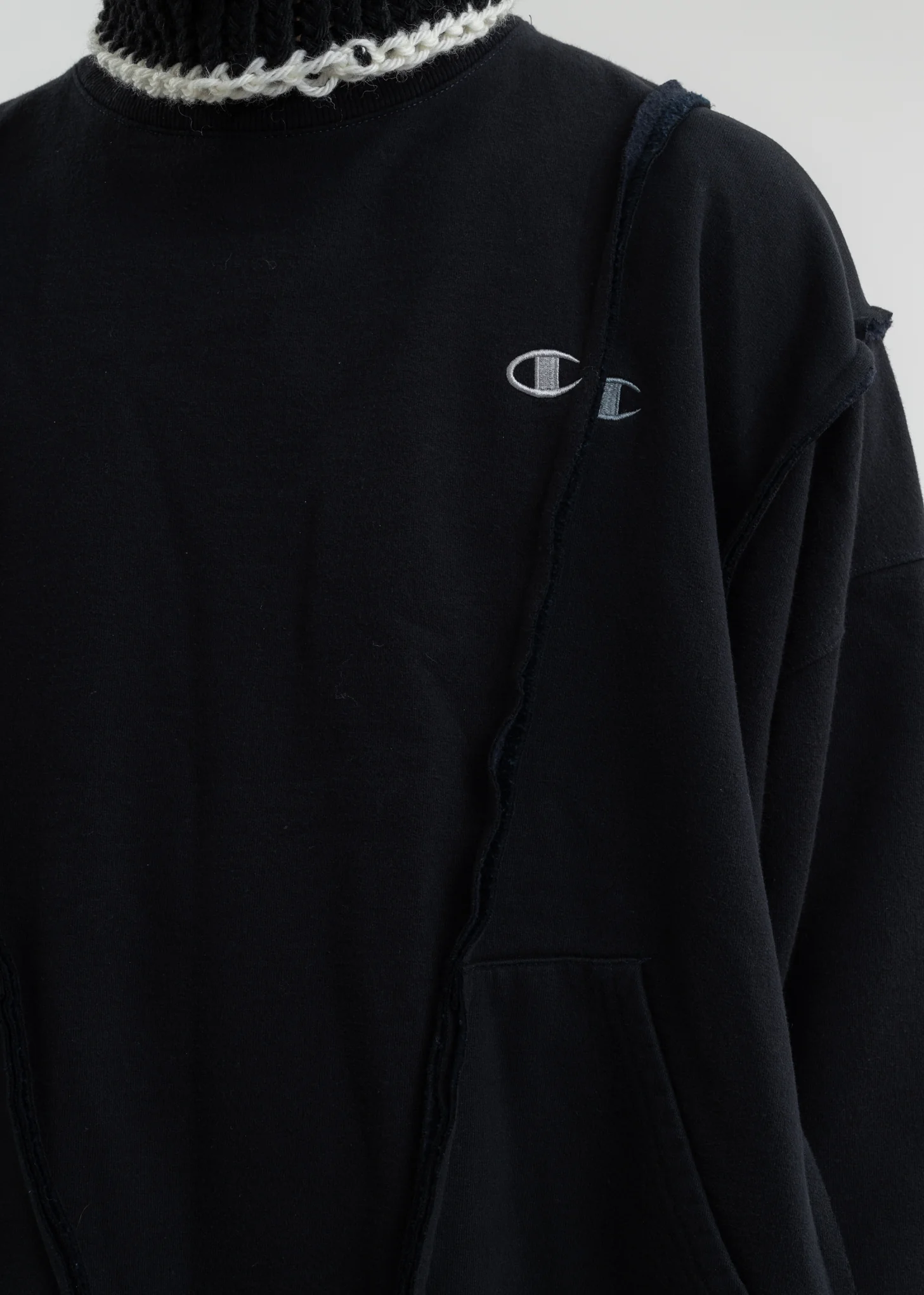 Black Wide Champ Sweat -Style F - Image 4