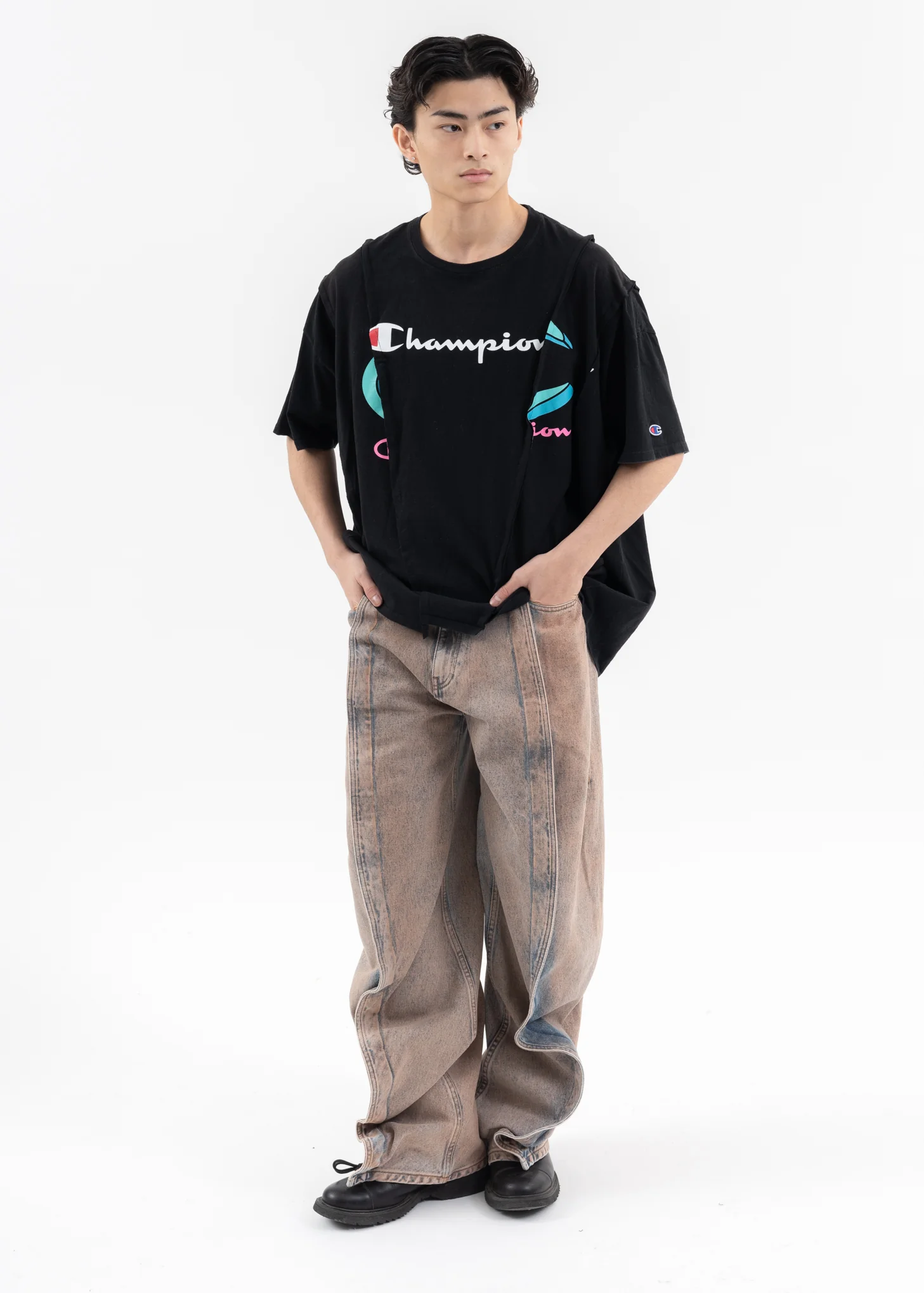 Black Wide Champ Tee -Style A - Image 5
