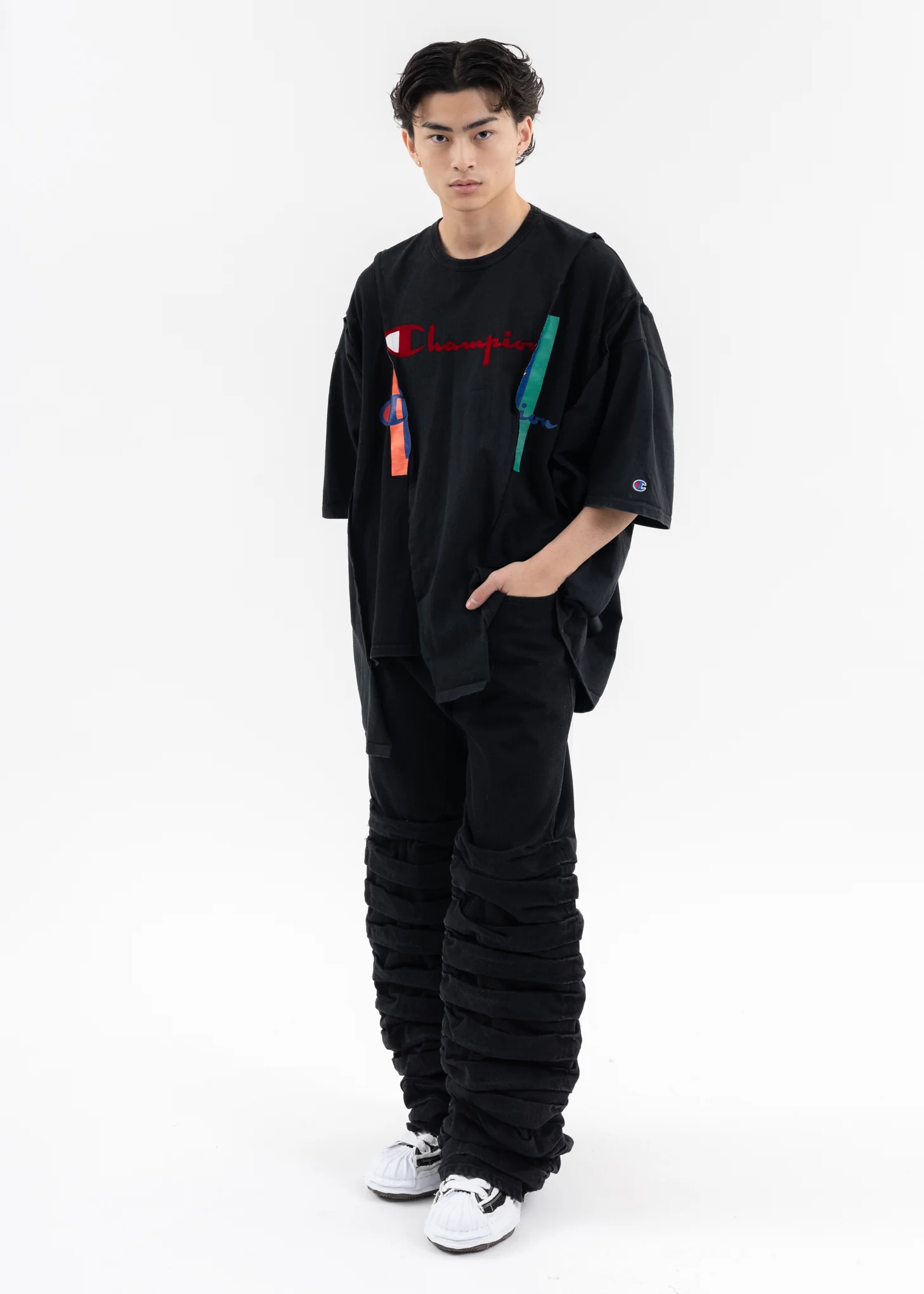Black Wide Champ Tee -Style B - Image 5
