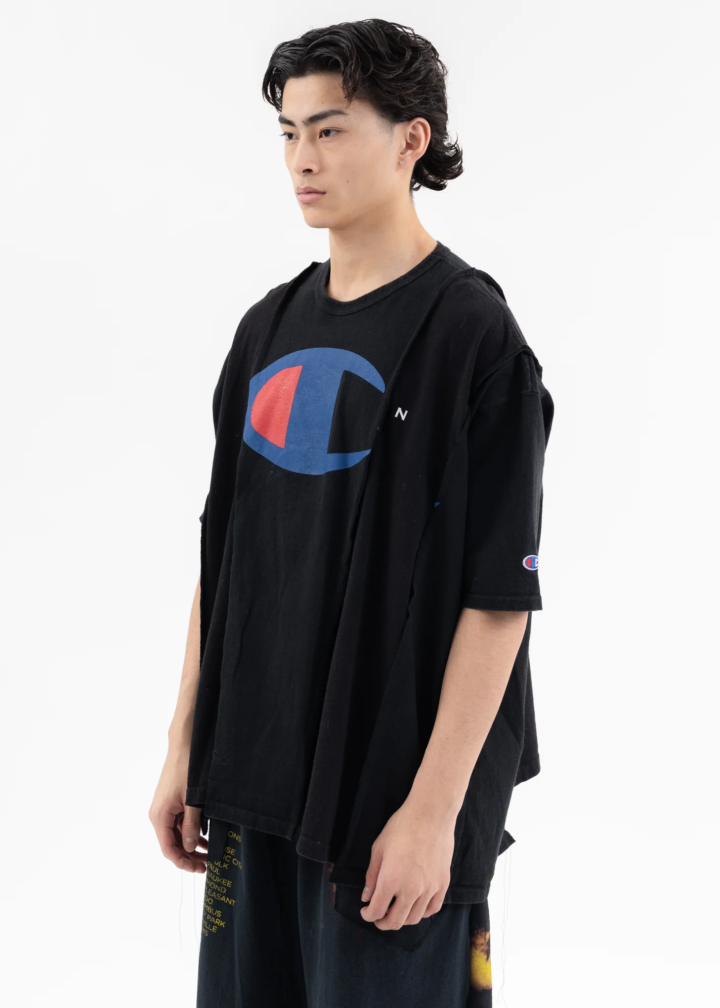 Black Wide Champ Tee -Style E - Image 3