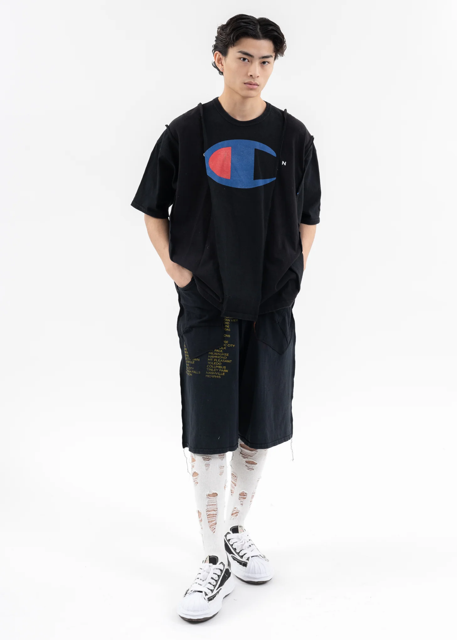 Black Wide Champ Tee -Style E - Image 6