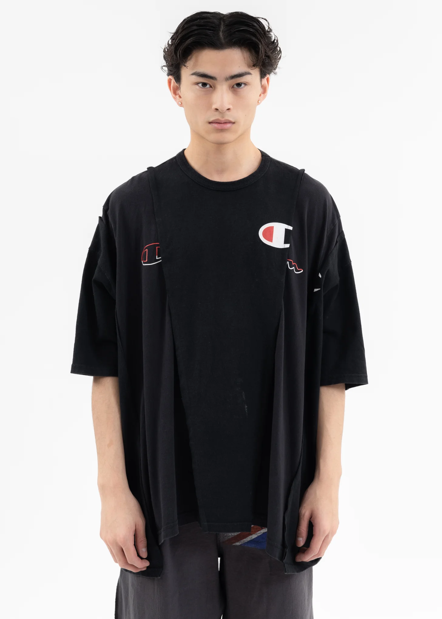 Black Wide Champ Tee -Style D